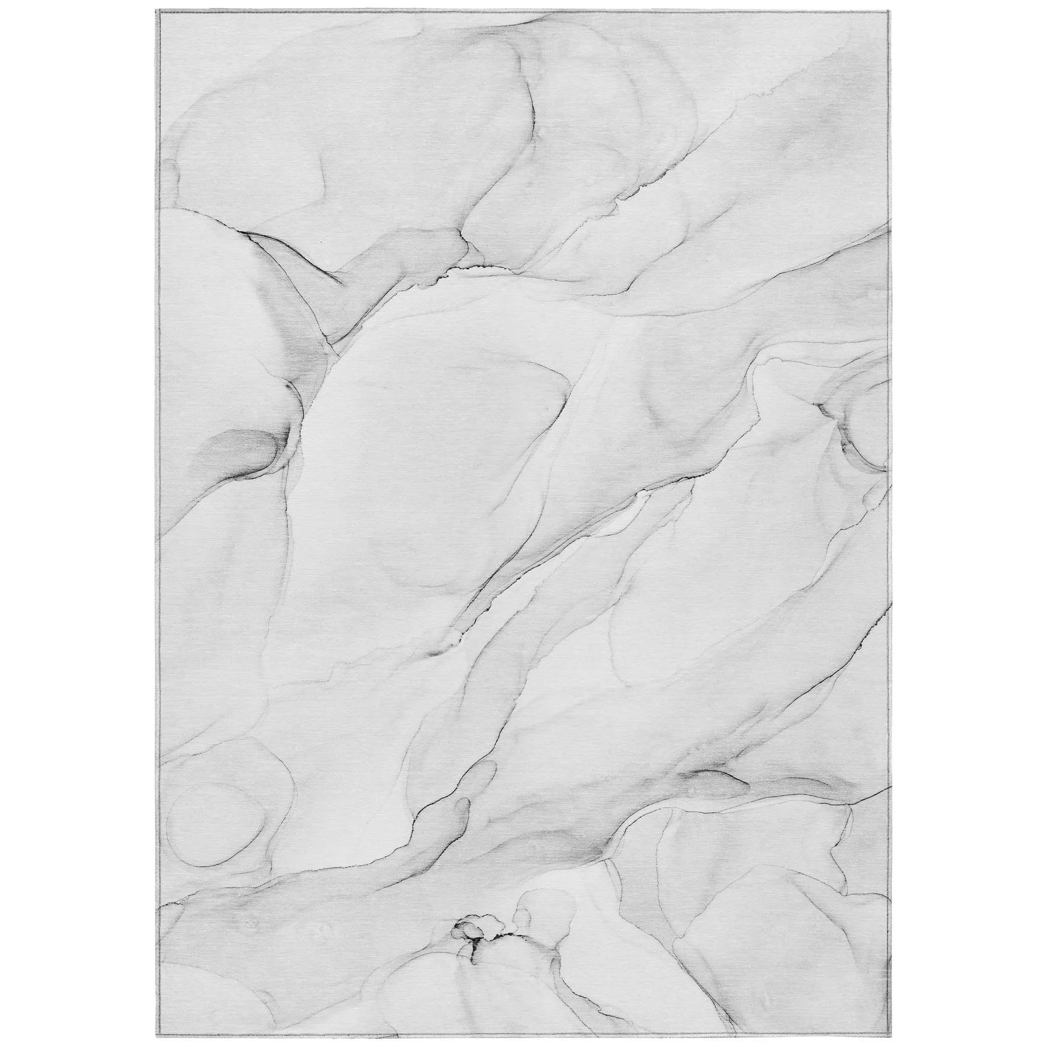 Machine Washable Indoor/ Outdoor Abstract Watercolor Chantille Rug