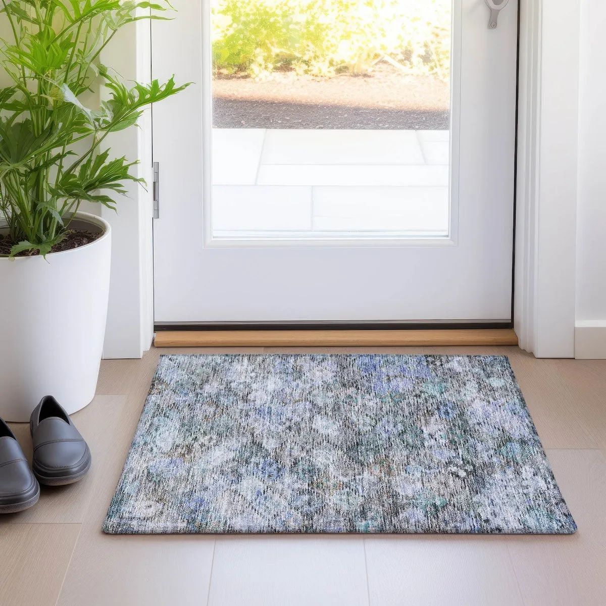 Machine Washable Indoor/ Outdoor Boho Moroccan Chantille Rug