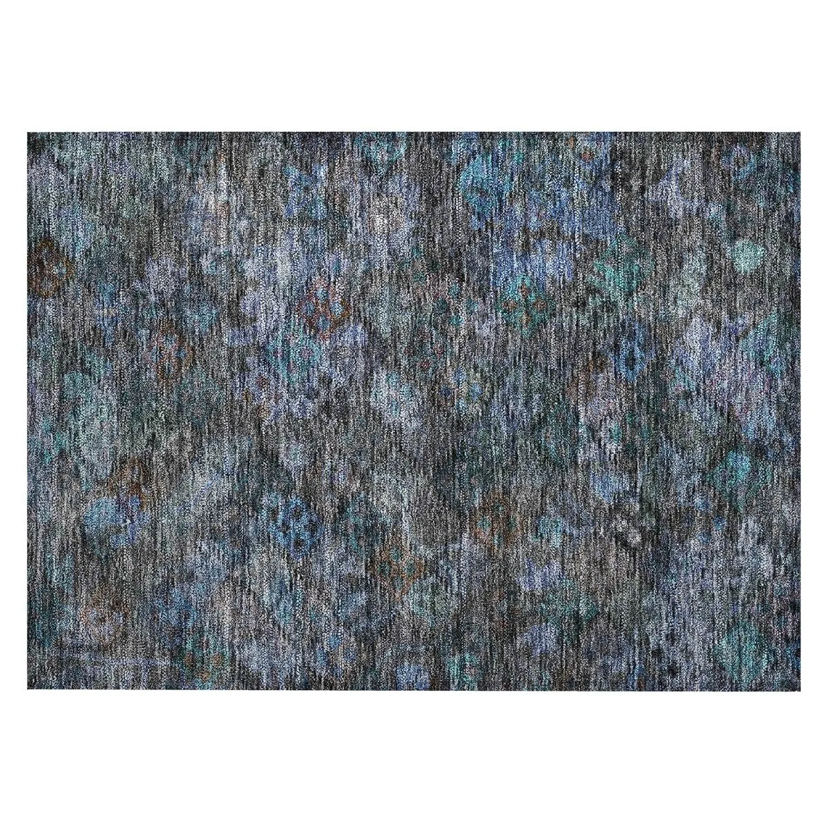 Machine Washable Indoor/ Outdoor Boho Moroccan Chantille Rug