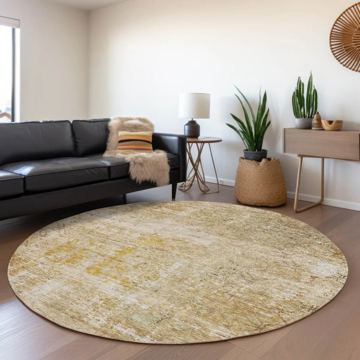 Machine Washable Indoor/ Outdoor Boho Moroccan Chantille Rug