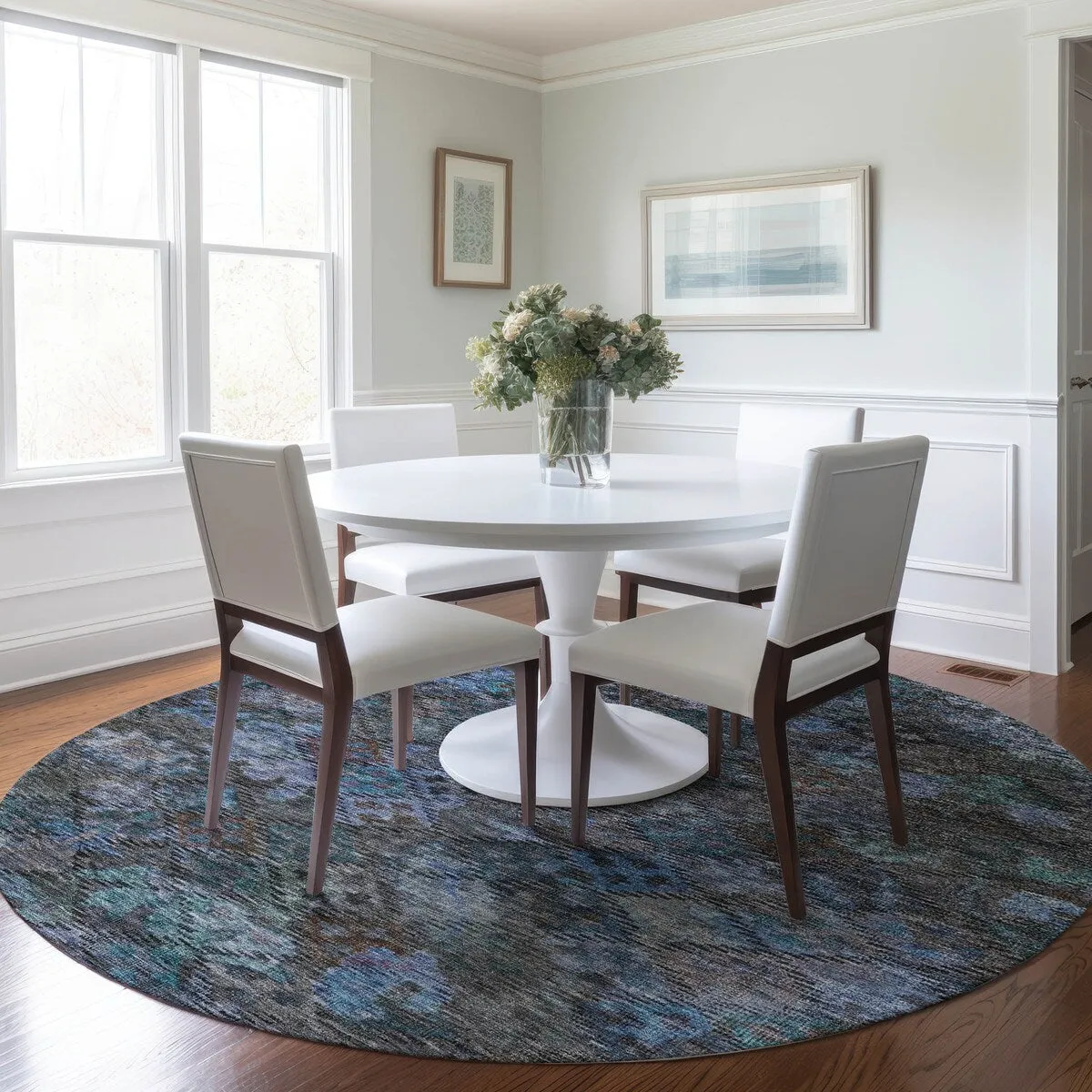Machine Washable Indoor/ Outdoor Boho Moroccan Chantille Rug