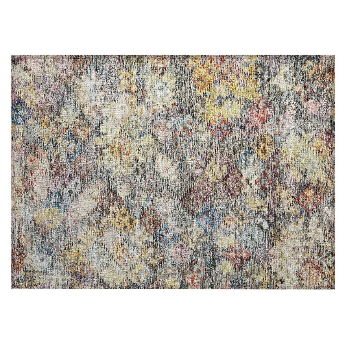 Machine Washable Indoor/ Outdoor Boho Moroccan Chantille Rug