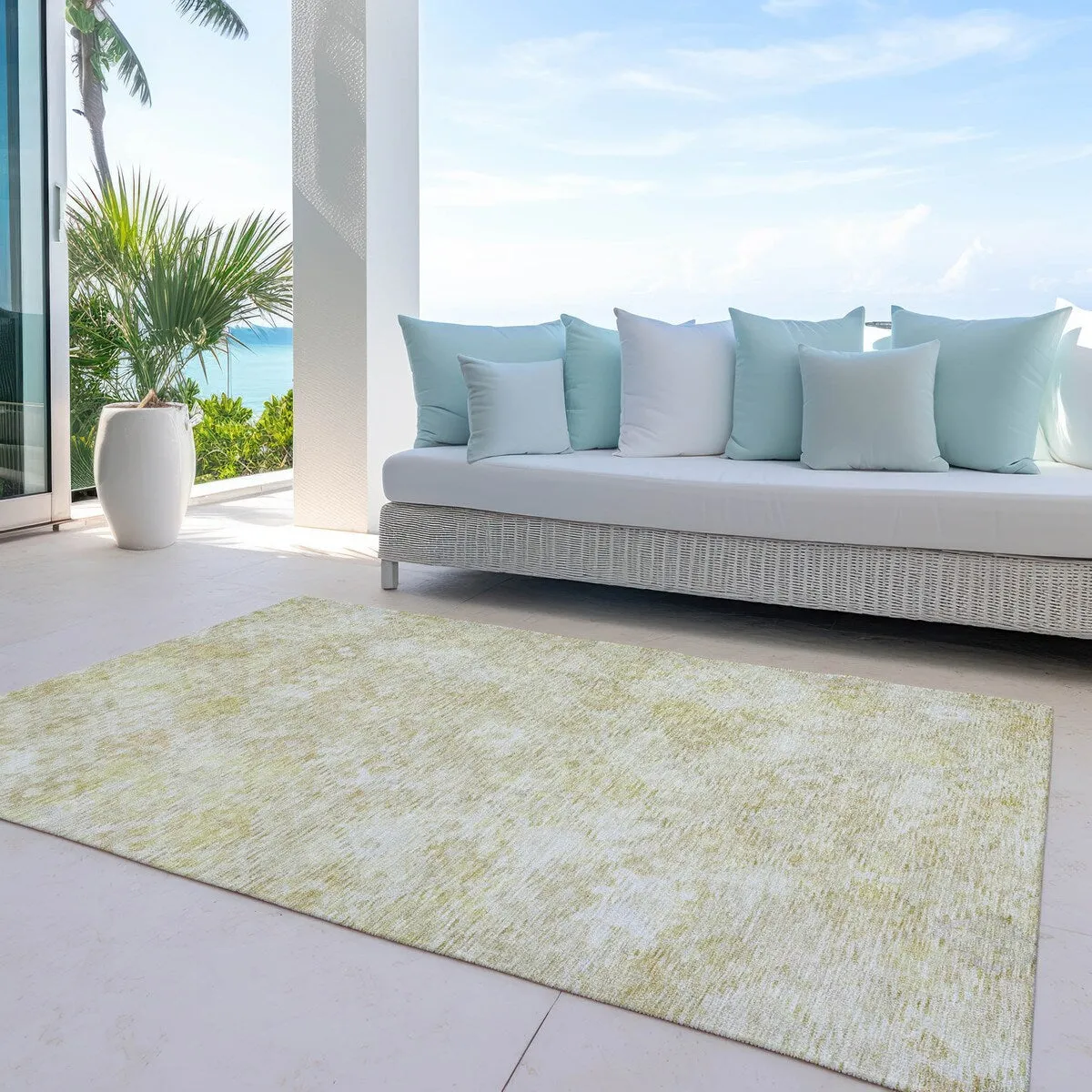 Machine Washable Indoor/ Outdoor Boho Moroccan Chantille Rug