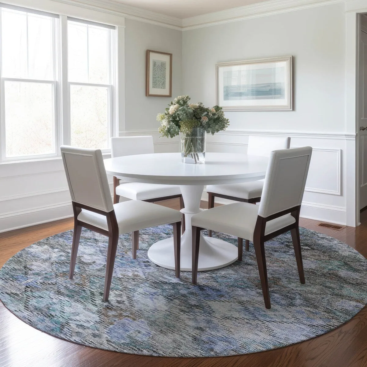 Machine Washable Indoor/ Outdoor Boho Moroccan Chantille Rug