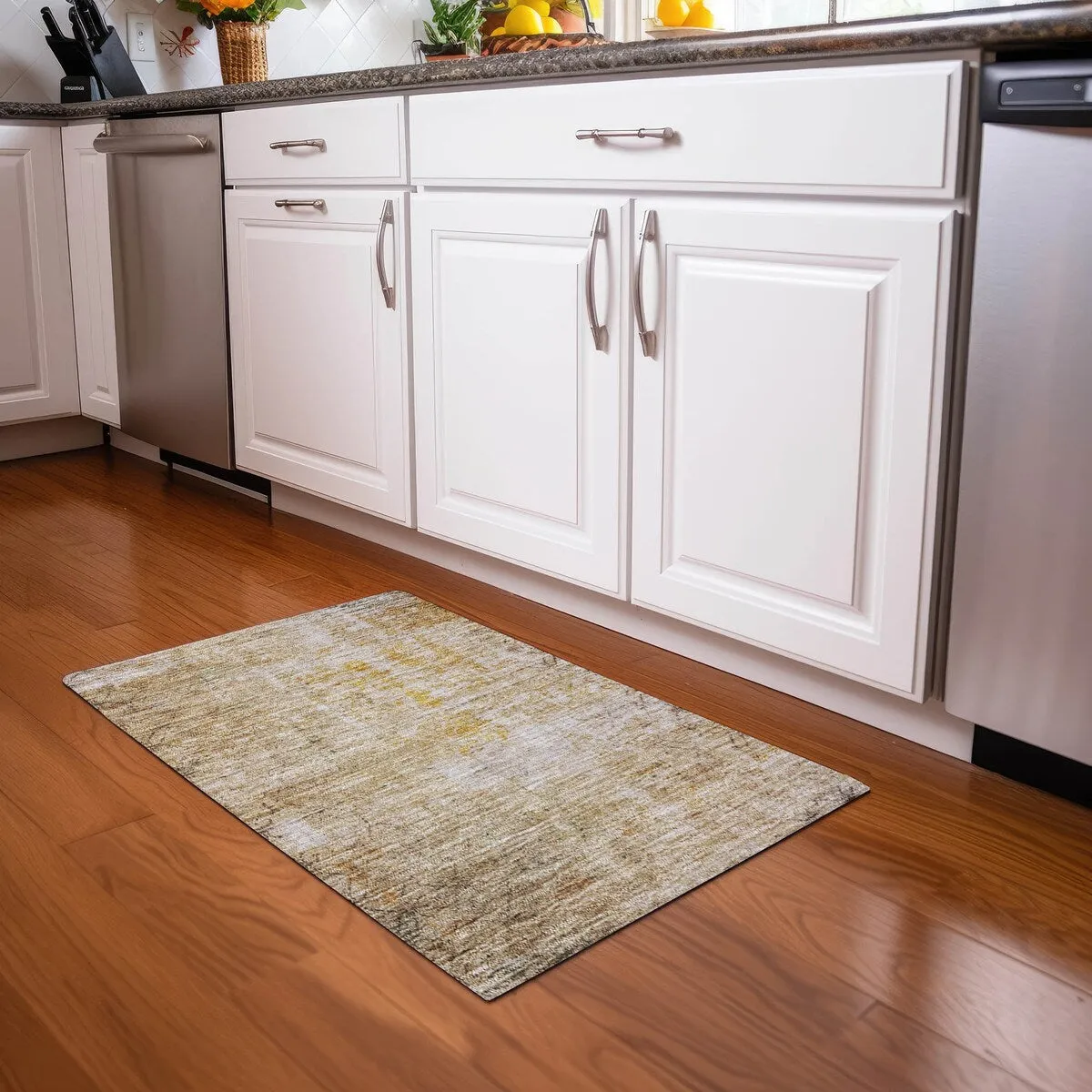 Machine Washable Indoor/ Outdoor Boho Moroccan Chantille Rug