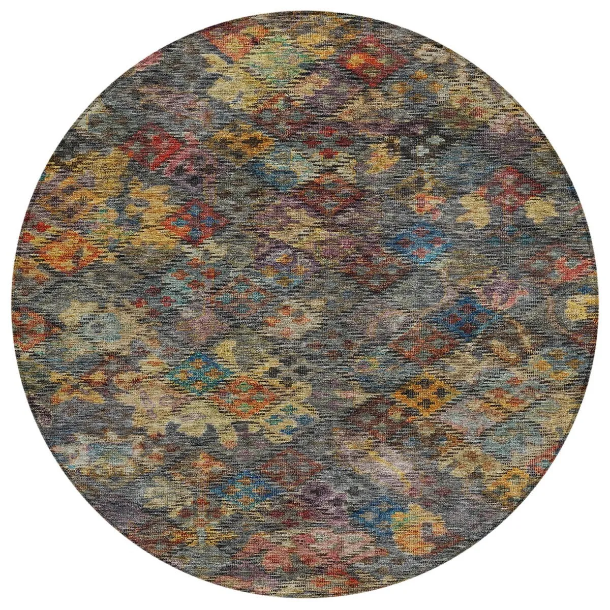 Machine Washable Indoor/ Outdoor Boho Moroccan Chantille Rug