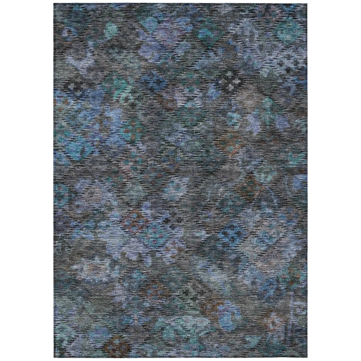 Machine Washable Indoor/ Outdoor Boho Moroccan Chantille Rug