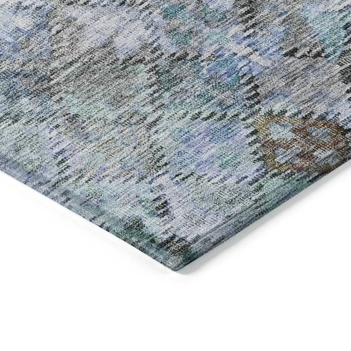 Machine Washable Indoor/ Outdoor Boho Moroccan Chantille Rug