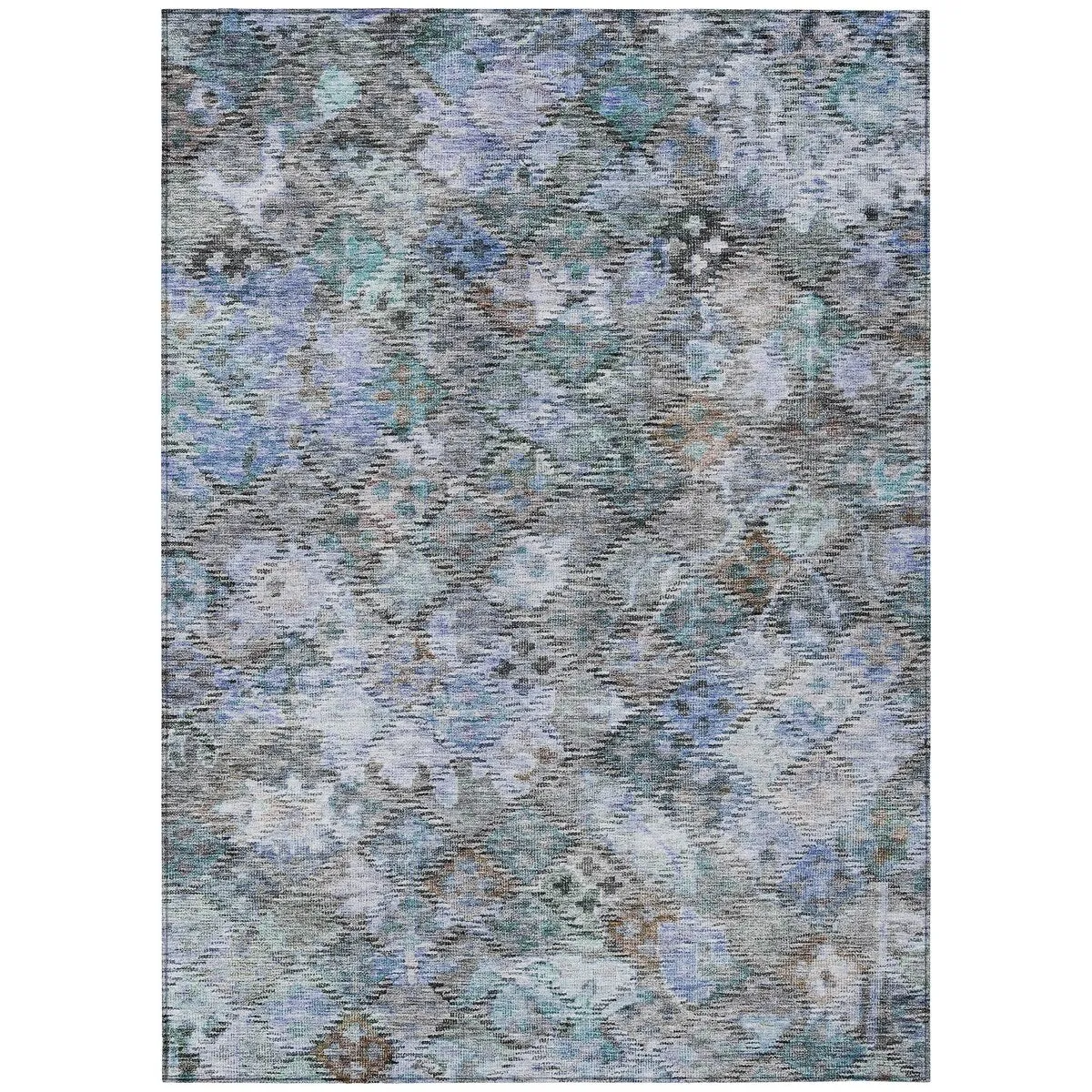 Machine Washable Indoor/ Outdoor Boho Moroccan Chantille Rug