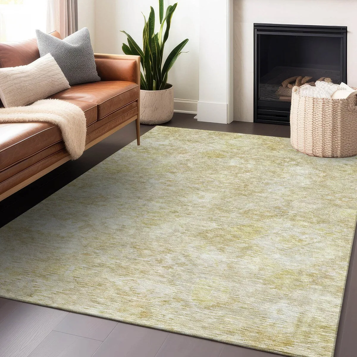 Machine Washable Indoor/ Outdoor Boho Moroccan Chantille Rug