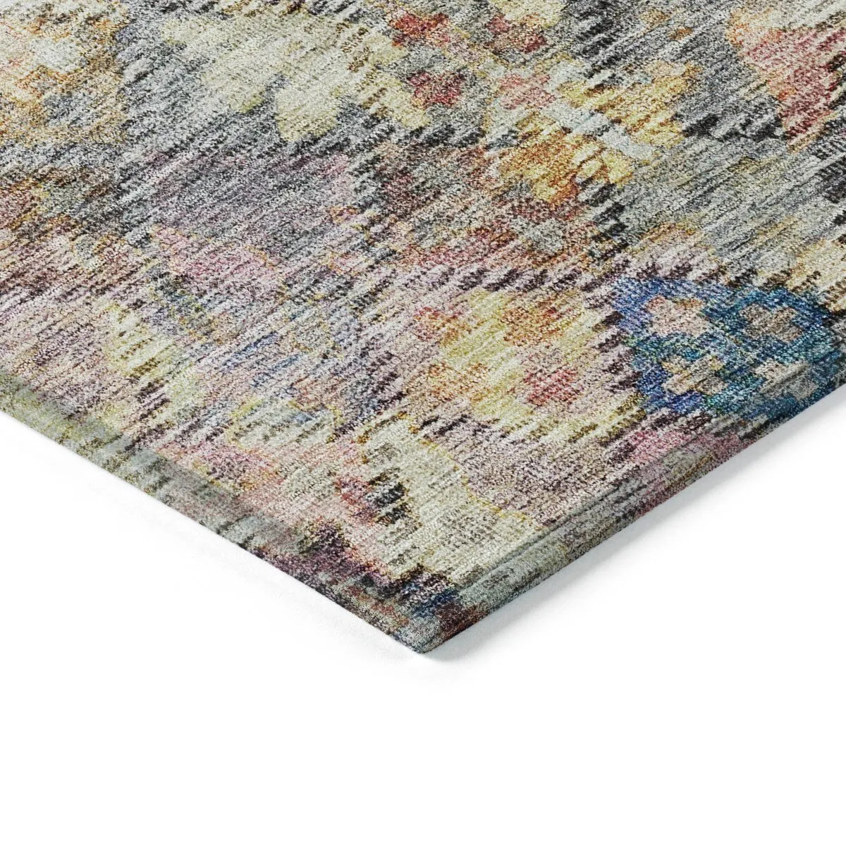 Machine Washable Indoor/ Outdoor Boho Moroccan Chantille Rug