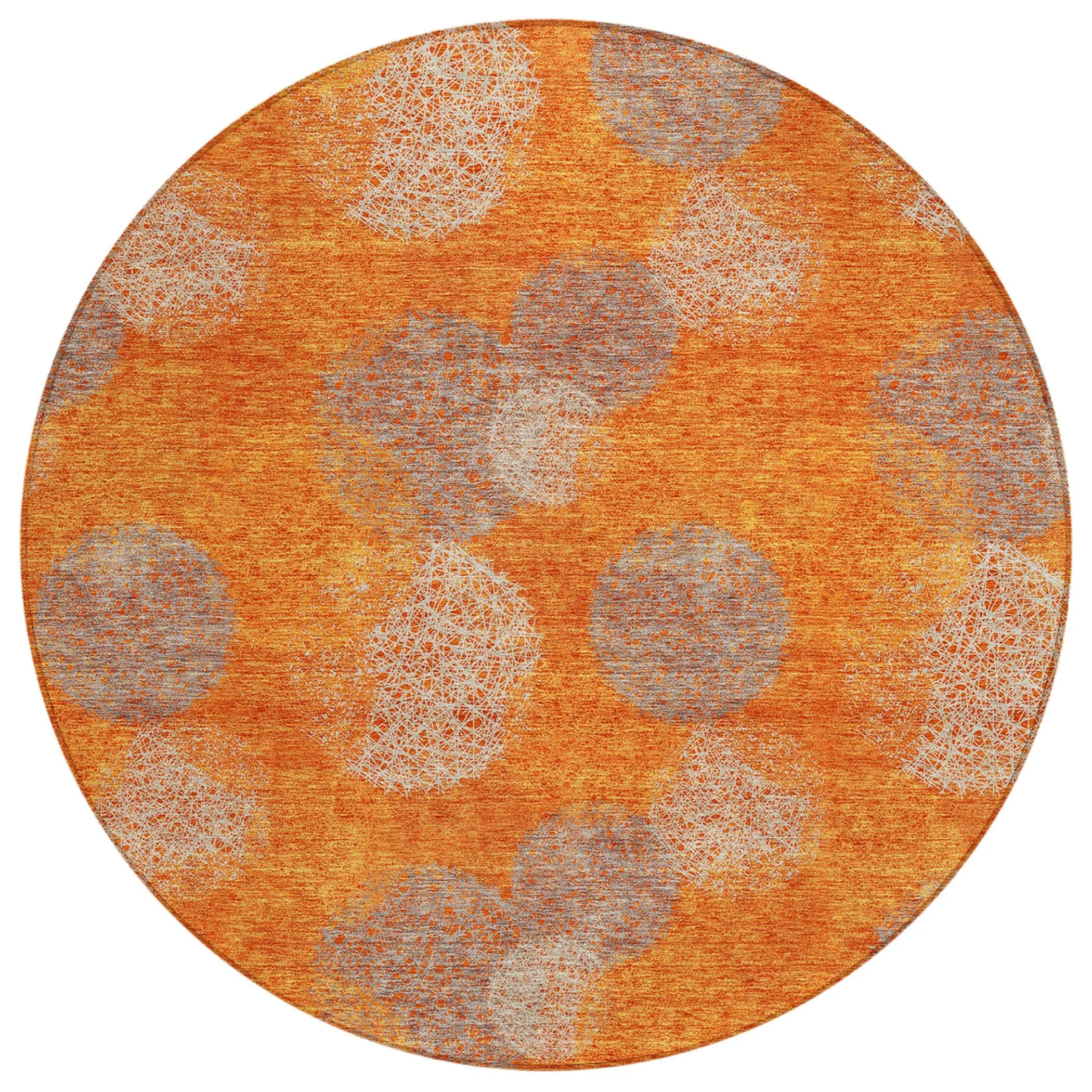 Machine Washable Indoor/ Outdoor Boho Sphere Chantille Rug