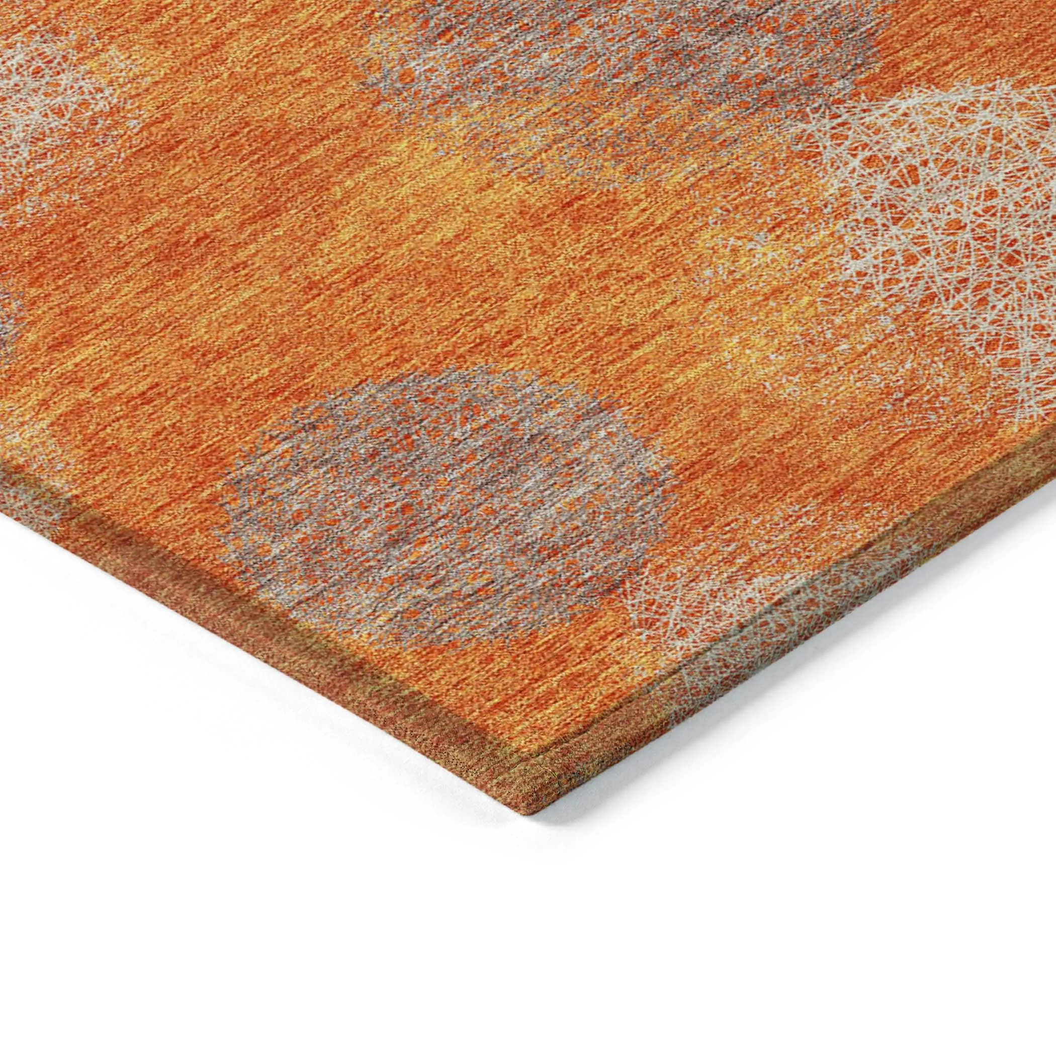 Machine Washable Indoor/ Outdoor Boho Sphere Chantille Rug