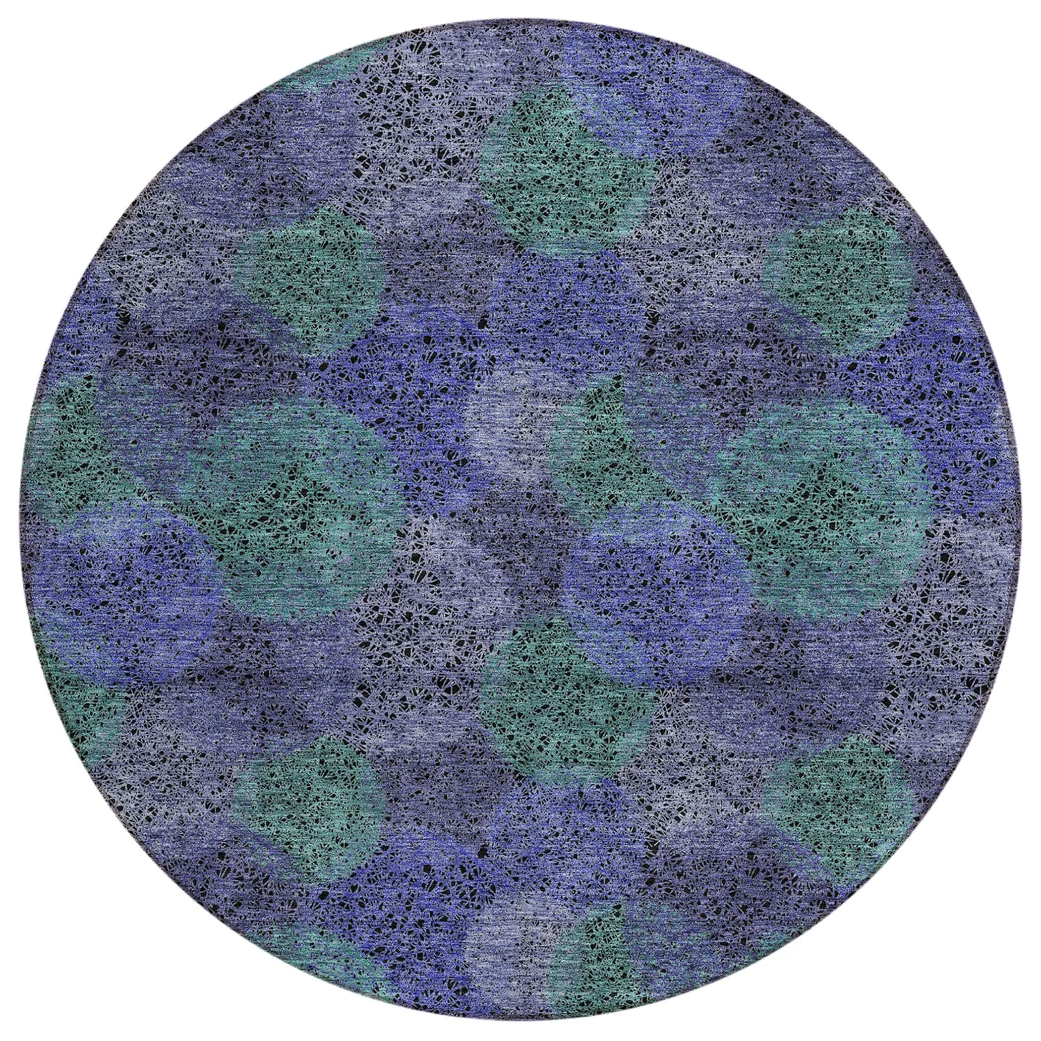 Machine Washable Indoor/ Outdoor Boho Sphere Chantille Rug