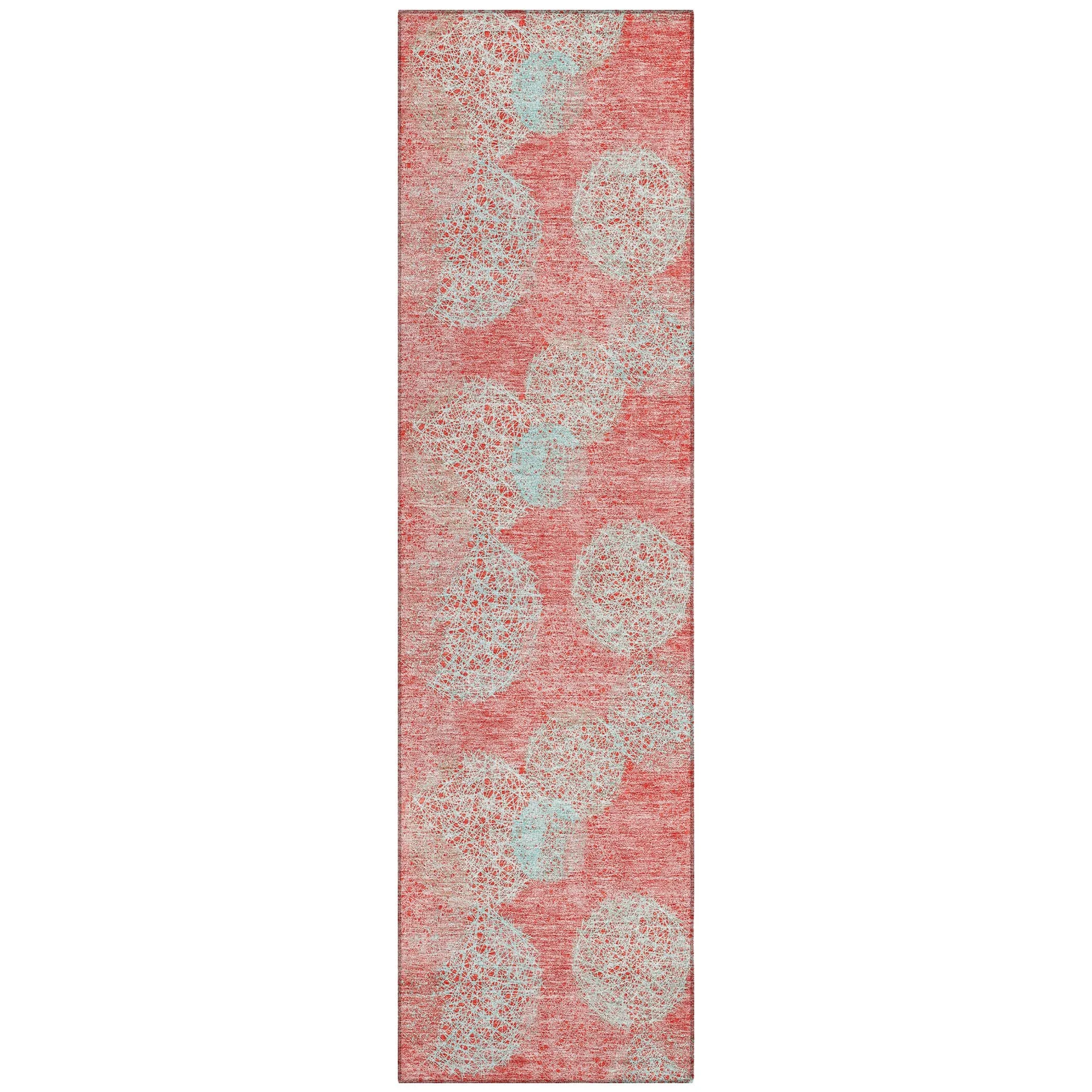 Machine Washable Indoor/ Outdoor Boho Sphere Chantille Rug