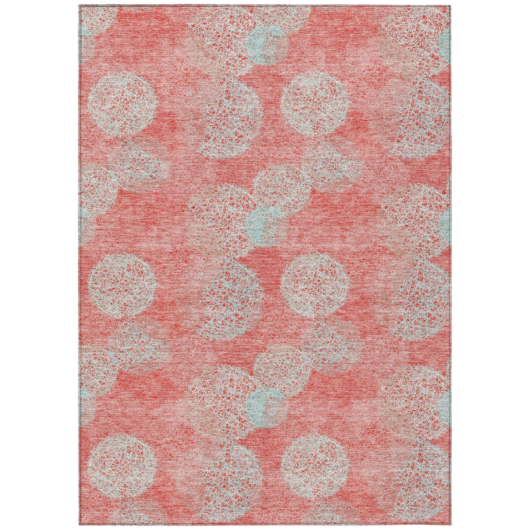 Machine Washable Indoor/ Outdoor Boho Sphere Chantille Rug