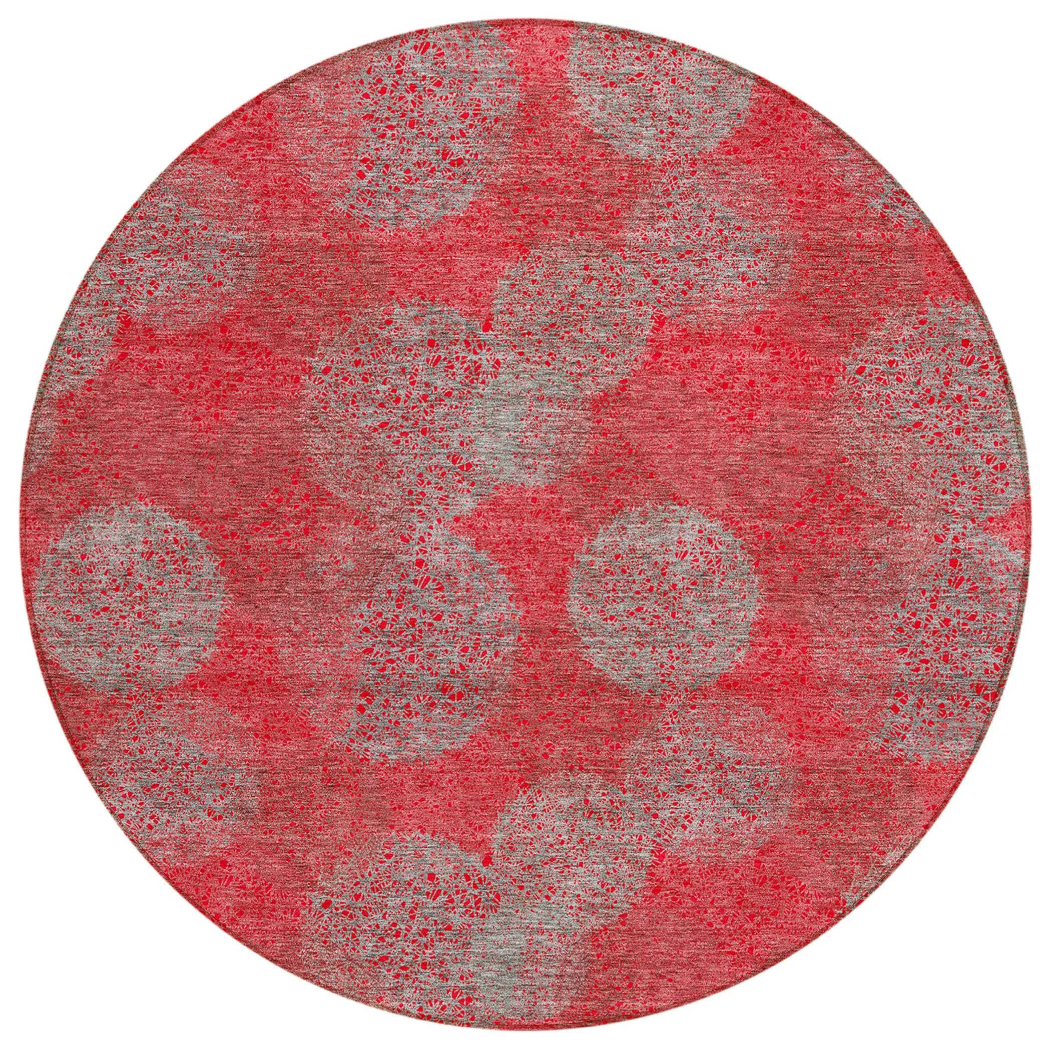Machine Washable Indoor/ Outdoor Boho Sphere Chantille Rug