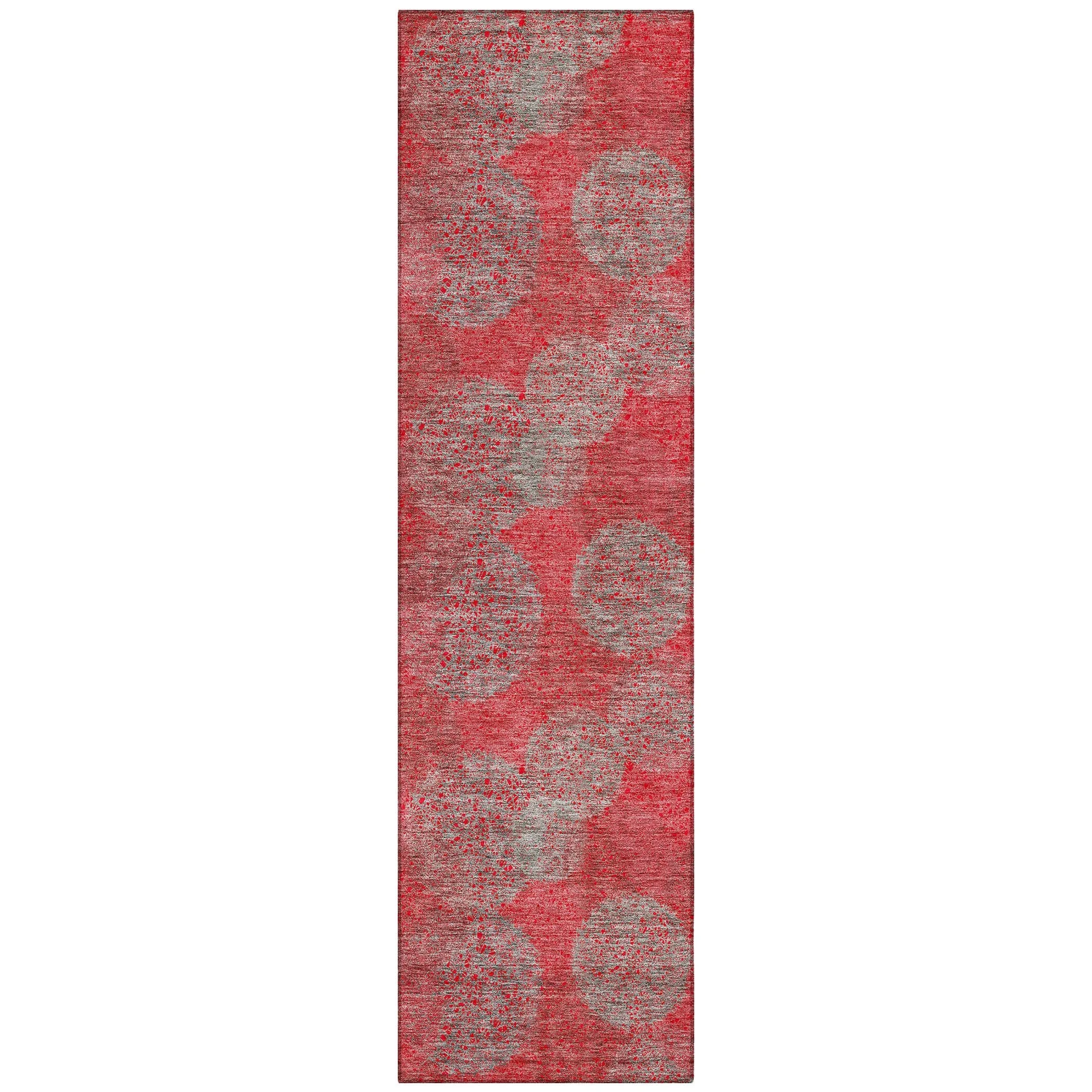 Machine Washable Indoor/ Outdoor Boho Sphere Chantille Rug