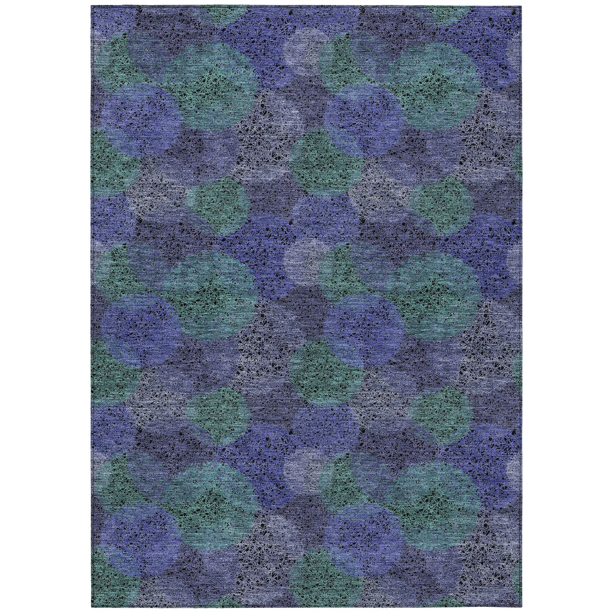 Machine Washable Indoor/ Outdoor Boho Sphere Chantille Rug