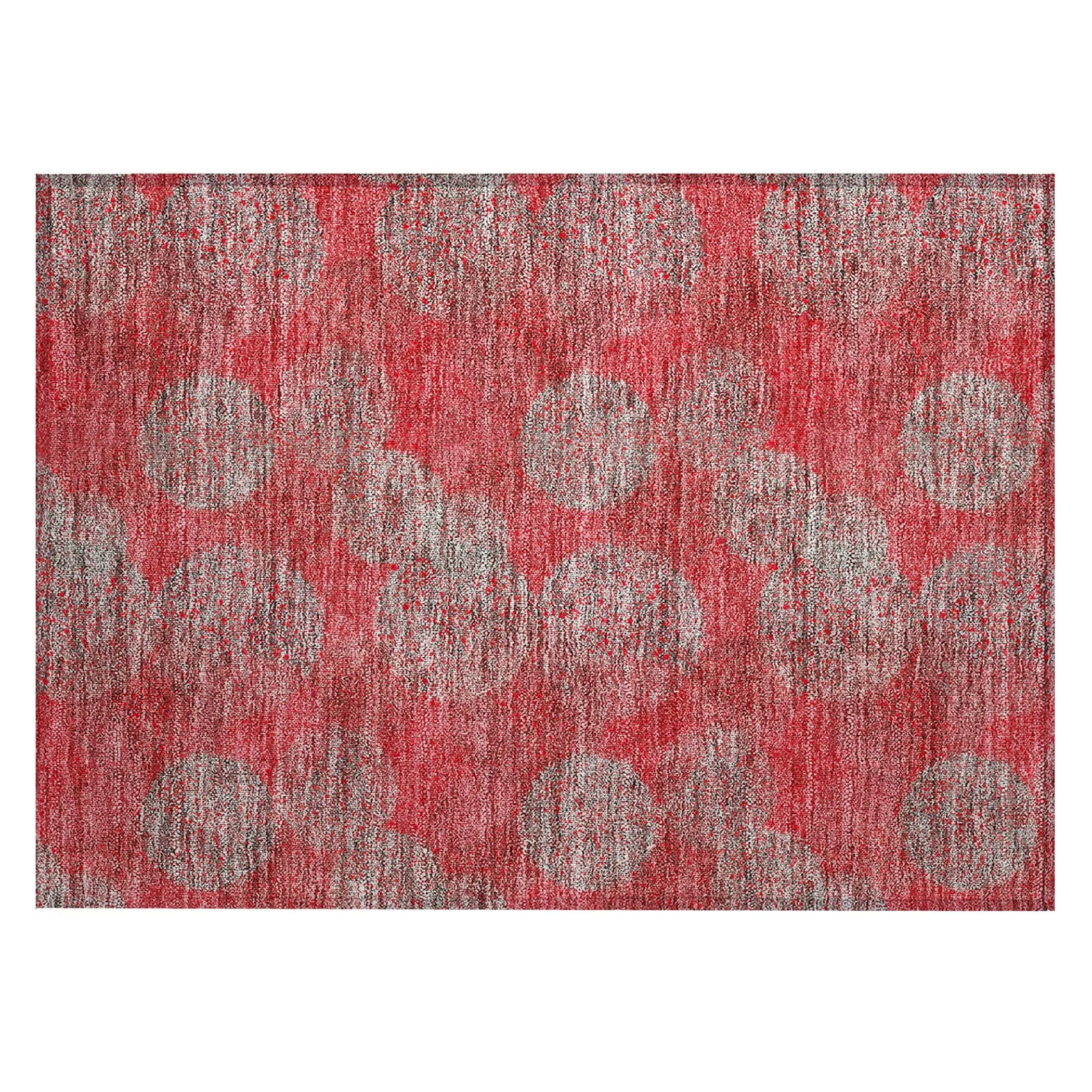 Machine Washable Indoor/ Outdoor Boho Sphere Chantille Rug