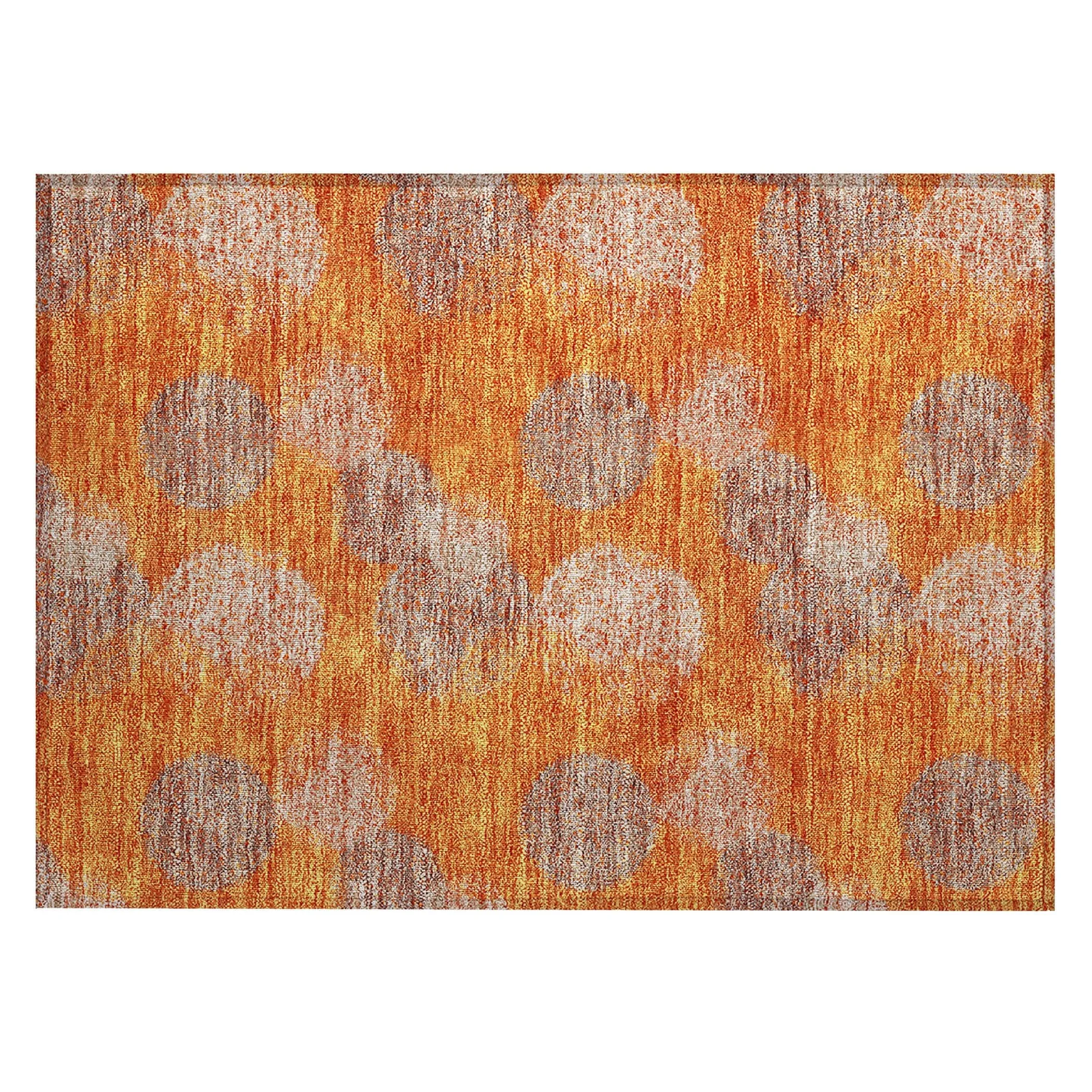 Machine Washable Indoor/ Outdoor Boho Sphere Chantille Rug