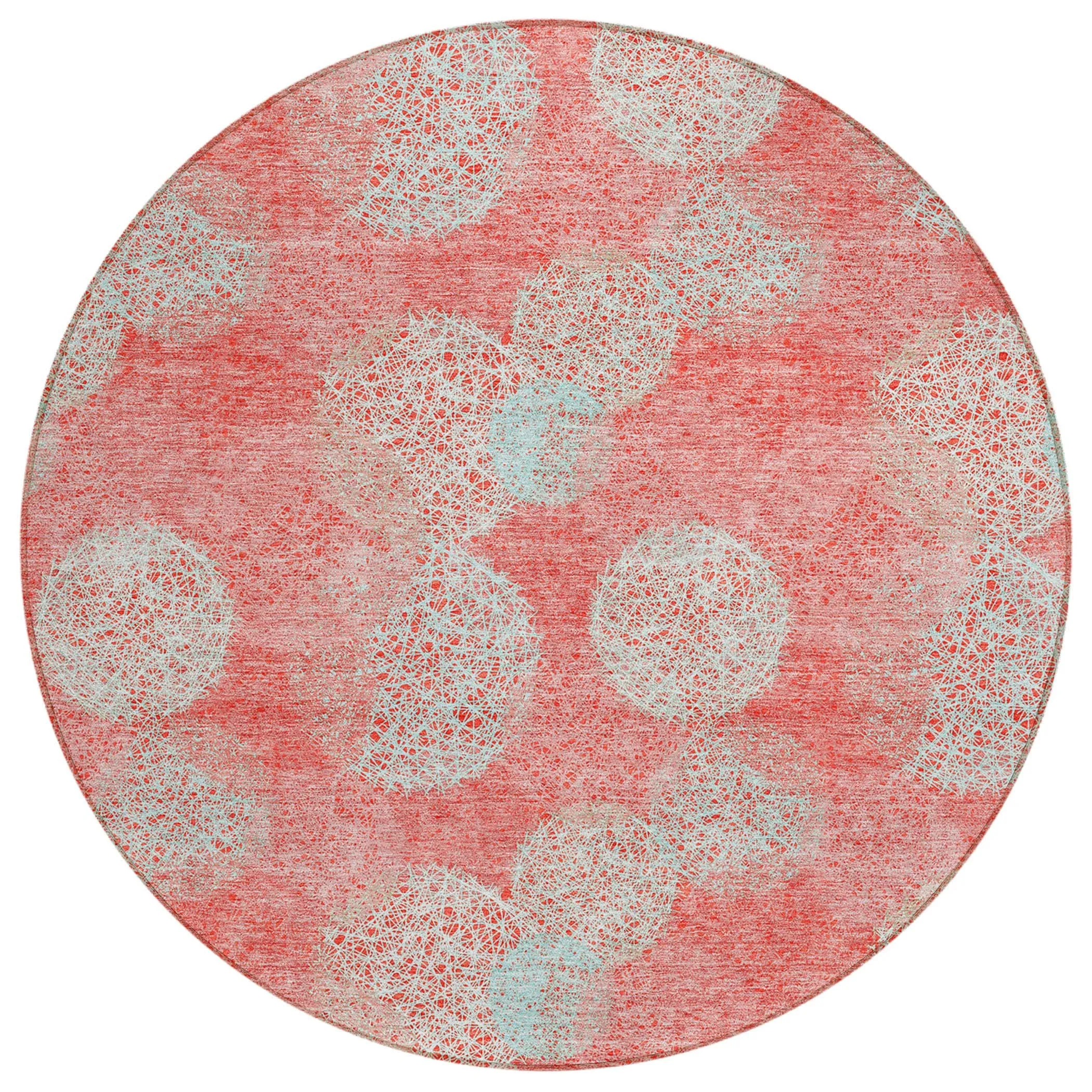 Machine Washable Indoor/ Outdoor Boho Sphere Chantille Rug