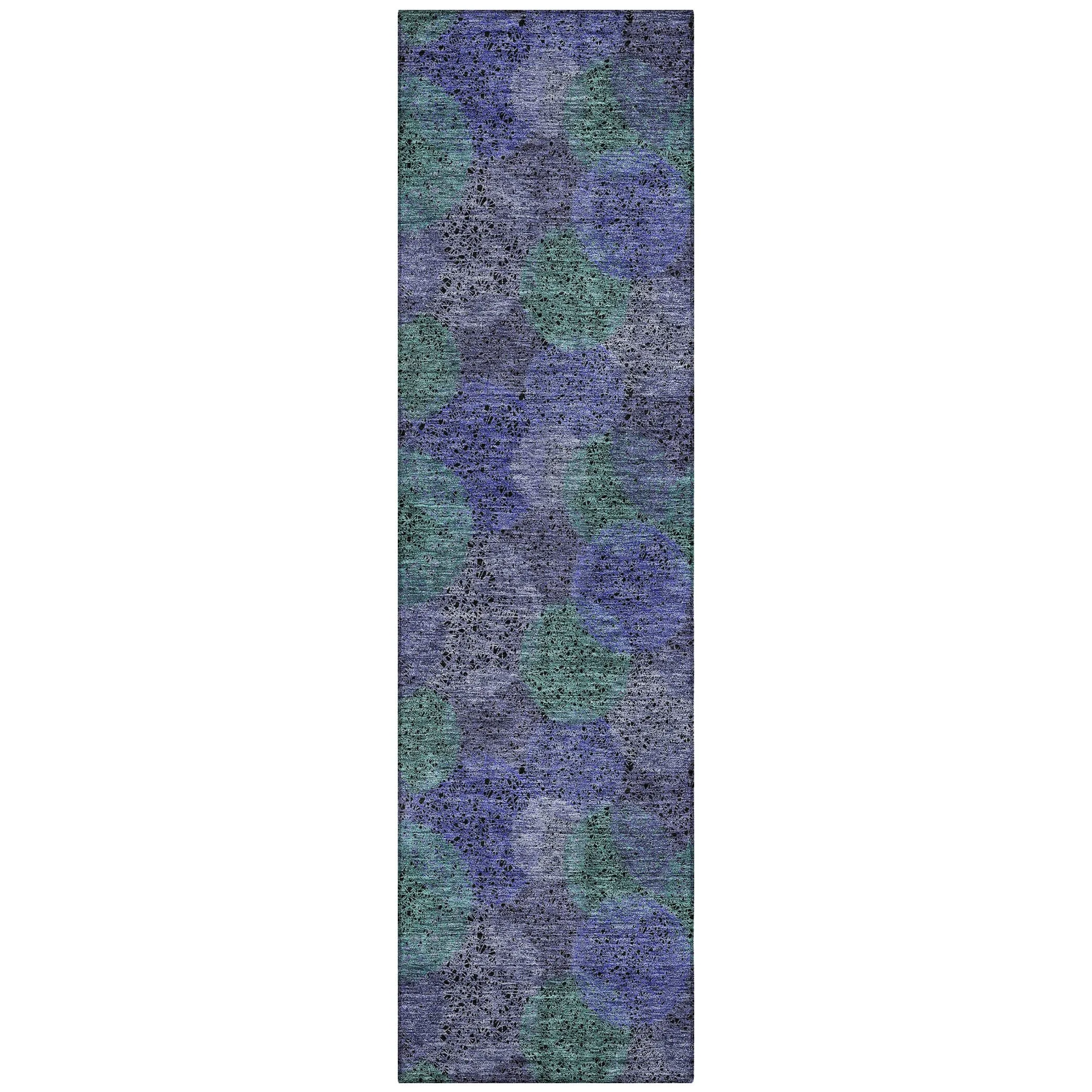 Machine Washable Indoor/ Outdoor Boho Sphere Chantille Rug