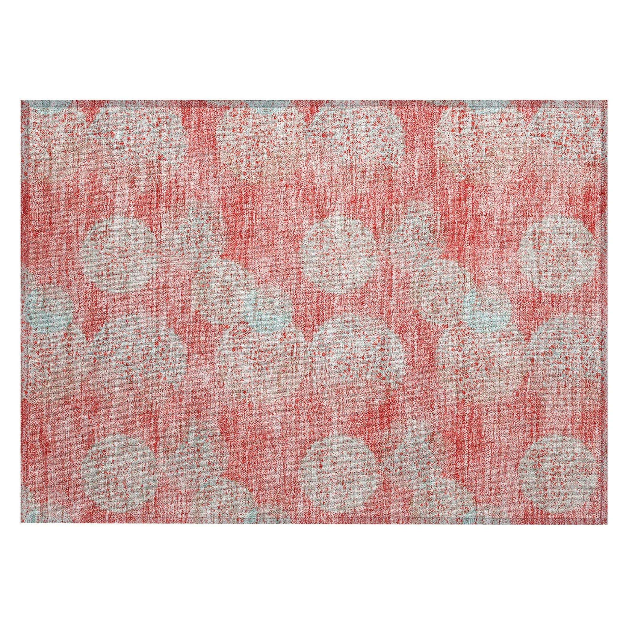 Machine Washable Indoor/ Outdoor Boho Sphere Chantille Rug