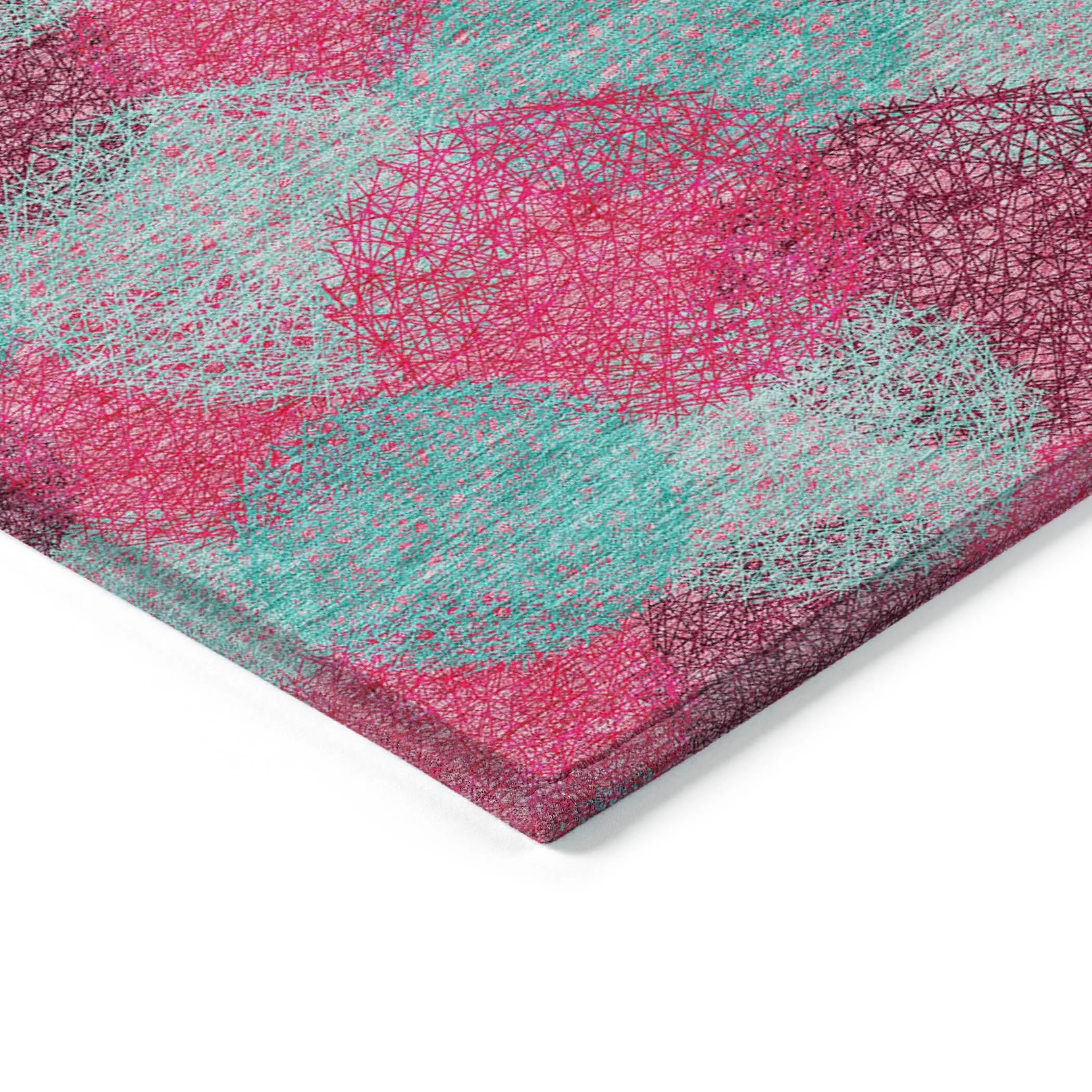 Machine Washable Indoor/ Outdoor Boho Sphere Chantille Rug