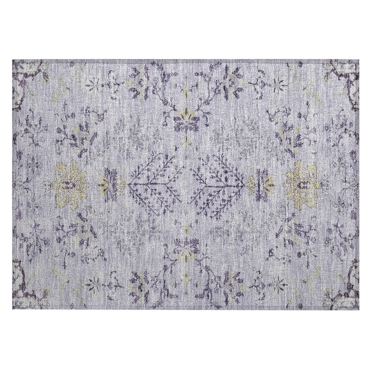 Machine Washable Indoor/ Outdoor Boho Traditional Chantille Rug