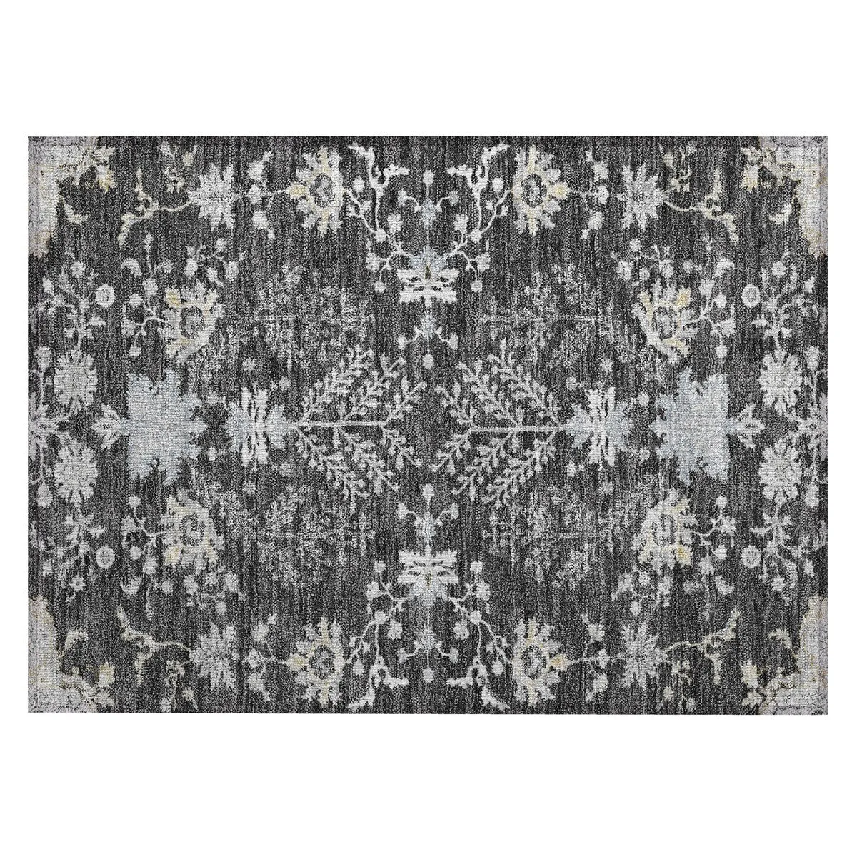 Machine Washable Indoor/ Outdoor Boho Traditional Chantille Rug
