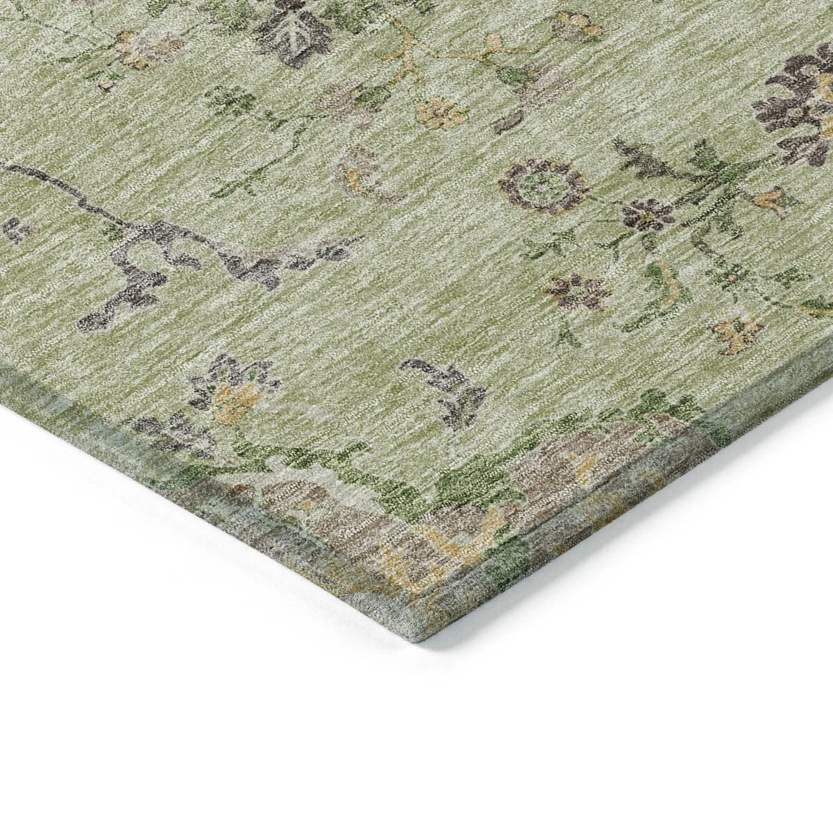 Machine Washable Indoor/ Outdoor Boho Traditional Chantille Rug