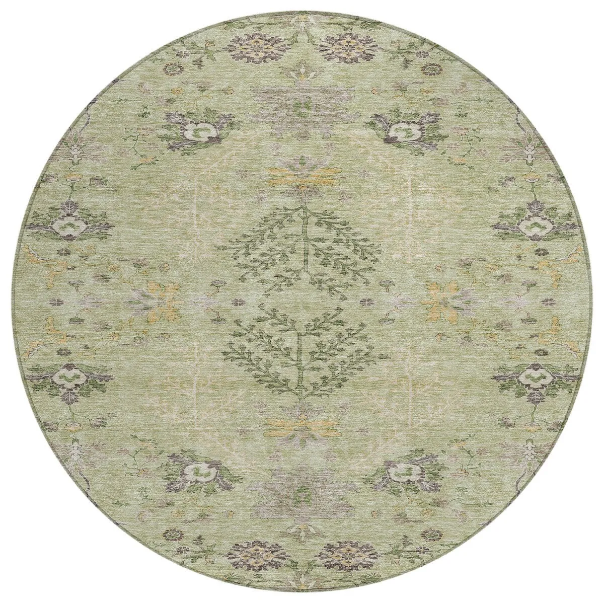 Machine Washable Indoor/ Outdoor Boho Traditional Chantille Rug