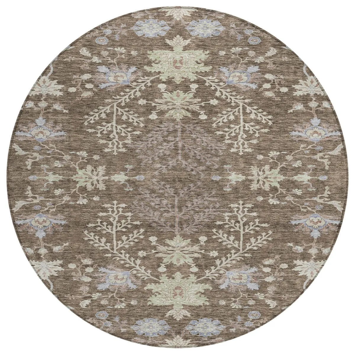 Machine Washable Indoor/ Outdoor Boho Traditional Chantille Rug