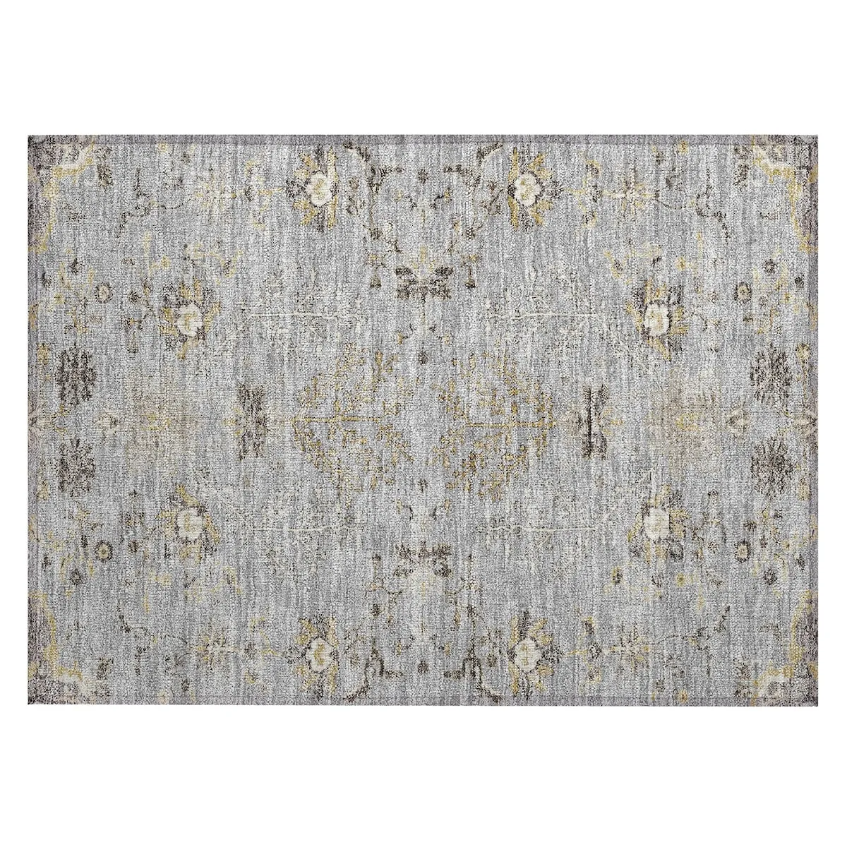 Machine Washable Indoor/ Outdoor Boho Traditional Chantille Rug