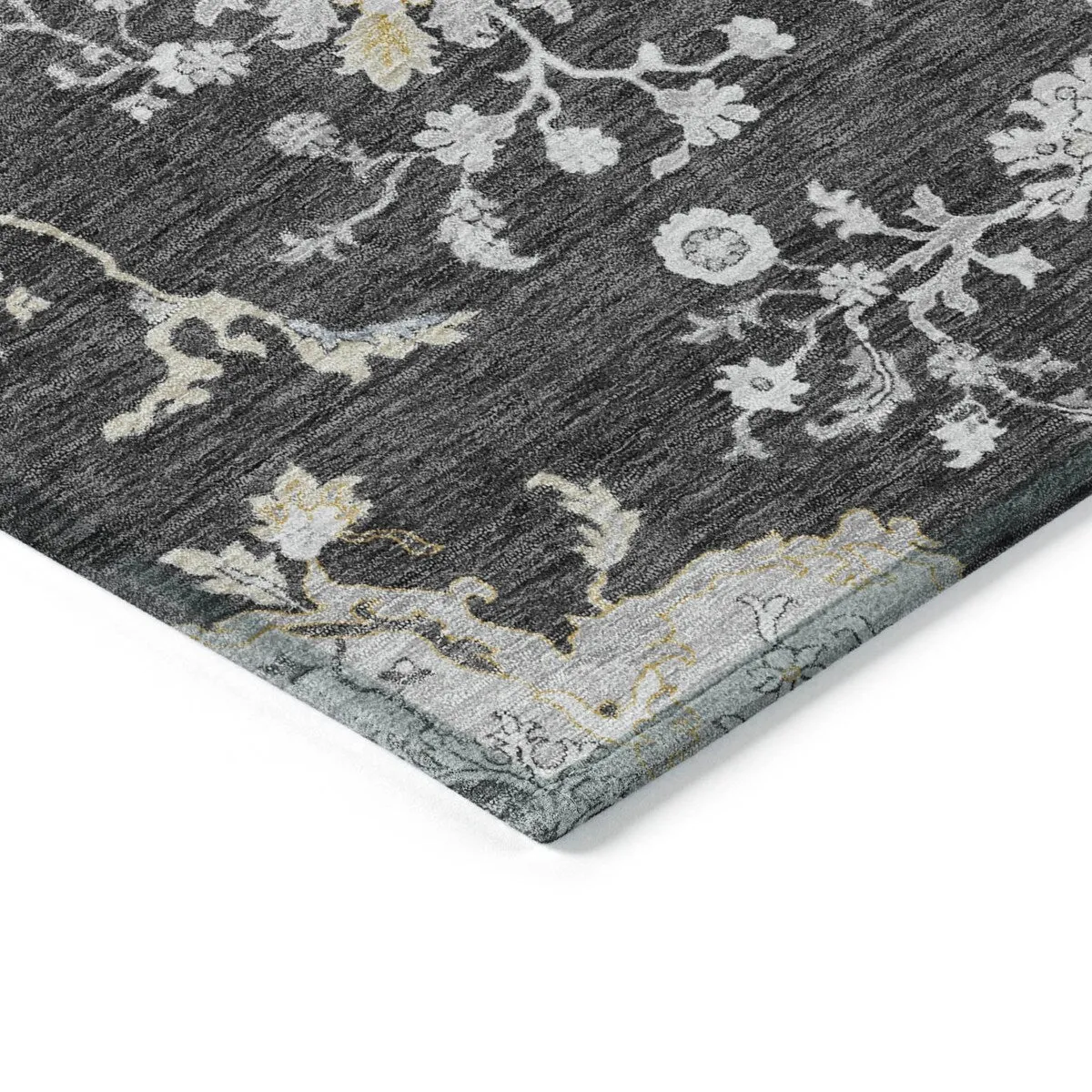 Machine Washable Indoor/ Outdoor Boho Traditional Chantille Rug