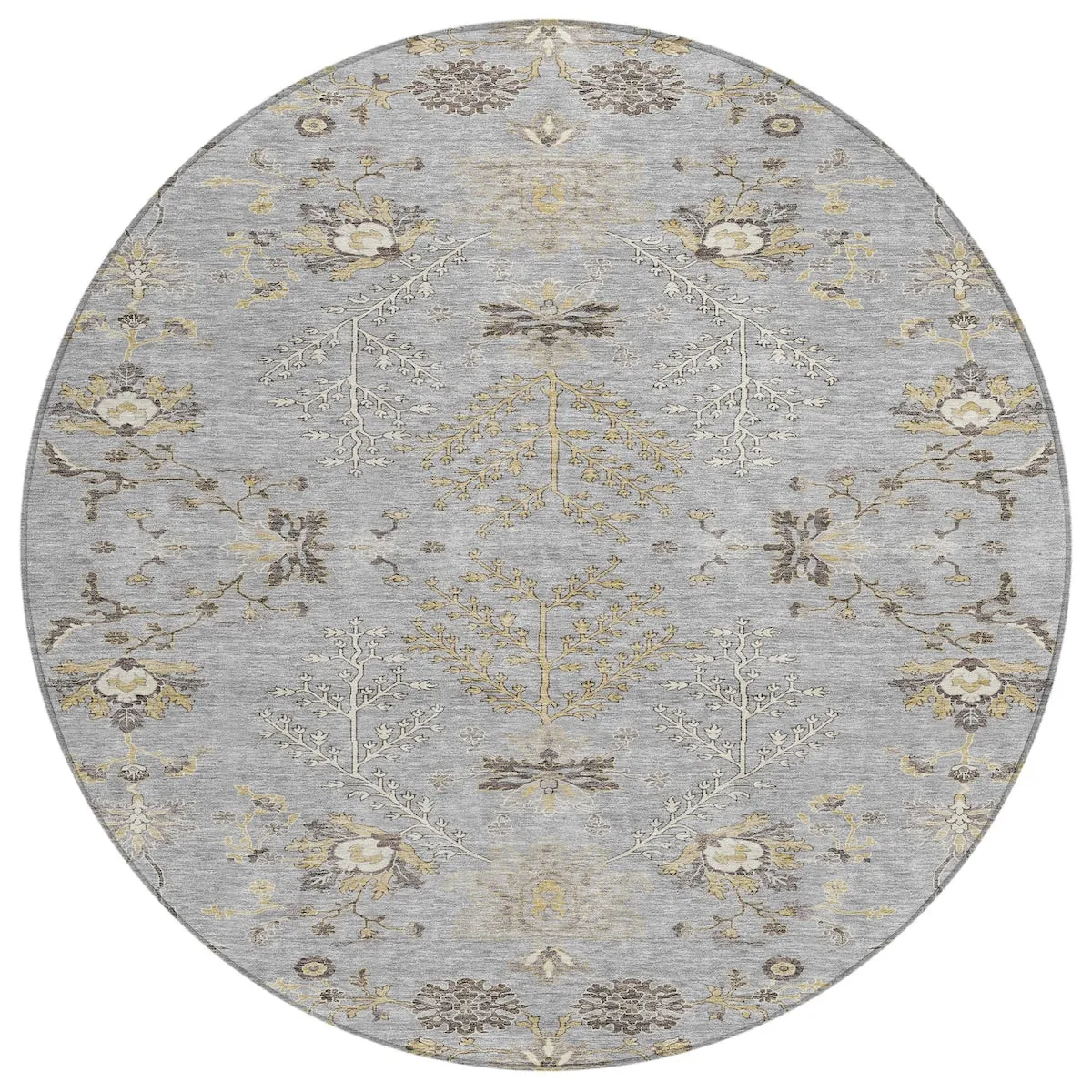 Machine Washable Indoor/ Outdoor Boho Traditional Chantille Rug