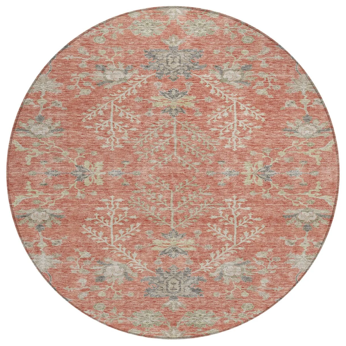 Machine Washable Indoor/ Outdoor Boho Traditional Chantille Rug