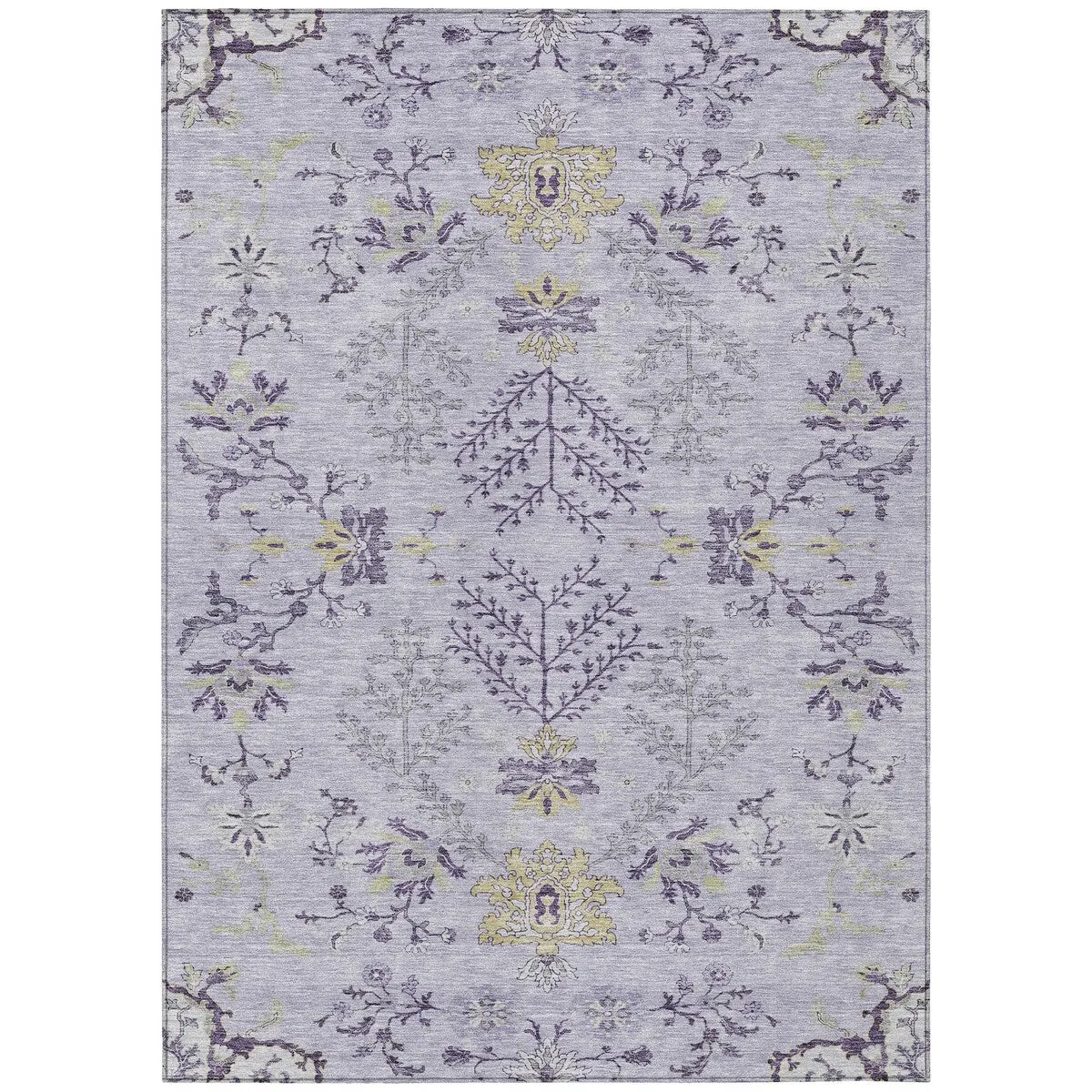 Machine Washable Indoor/ Outdoor Boho Traditional Chantille Rug