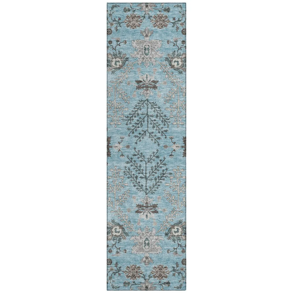 Machine Washable Indoor/ Outdoor Boho Traditional Chantille Rug