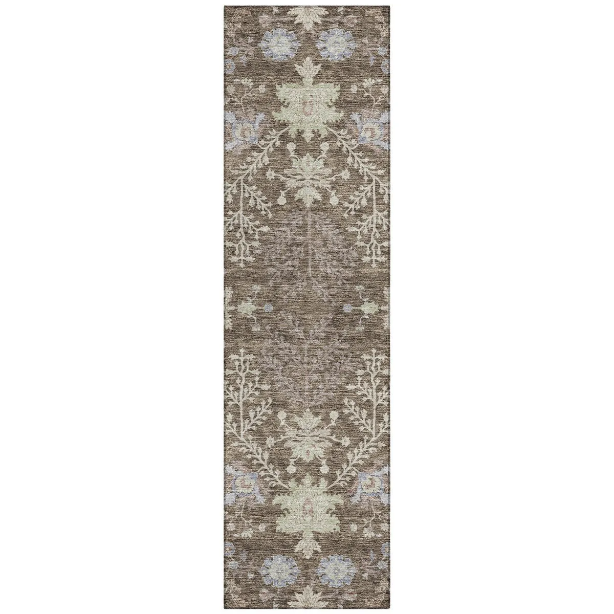 Machine Washable Indoor/ Outdoor Boho Traditional Chantille Rug