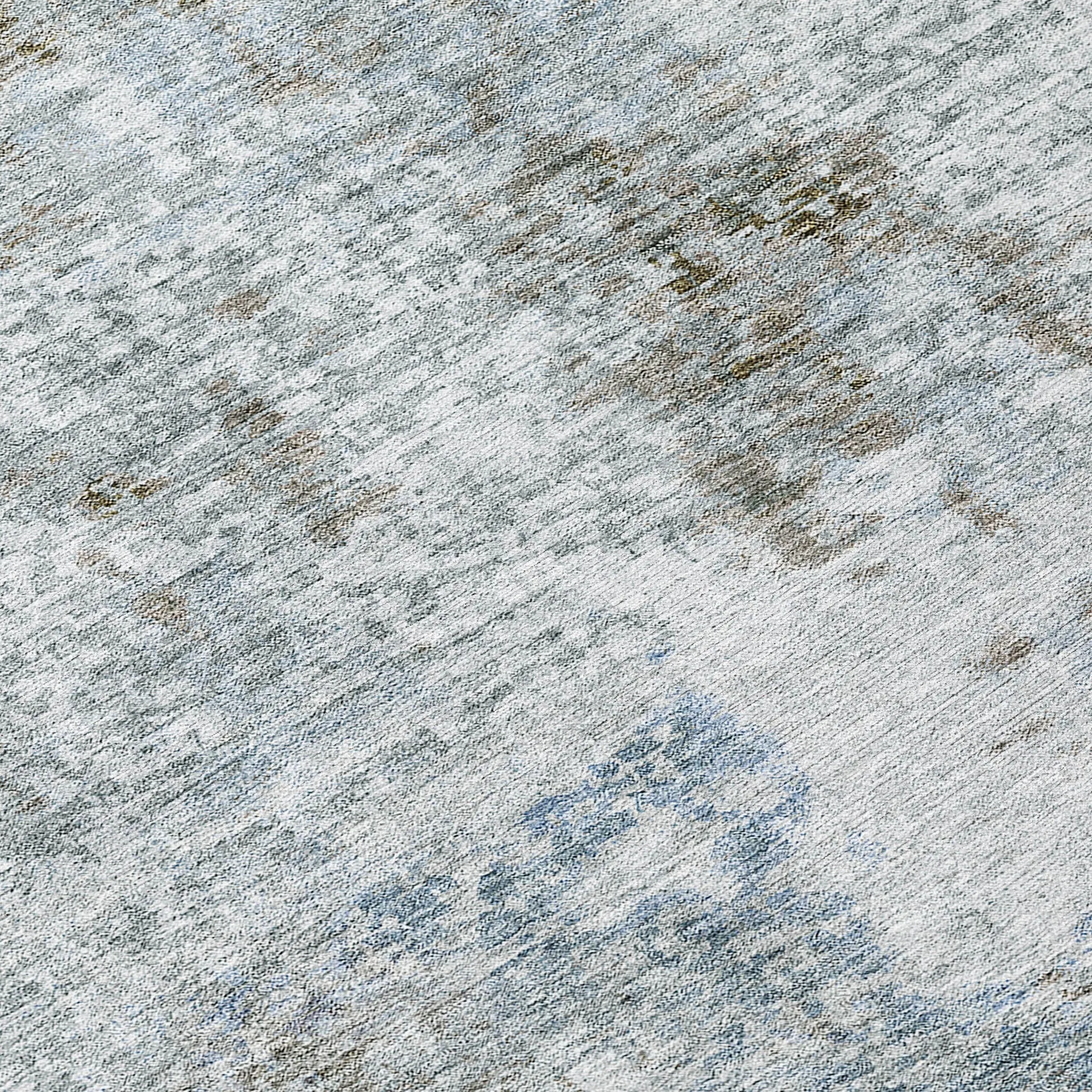 Machine Washable Indoor/ Outdoor Chantille Abstract Modern Rug