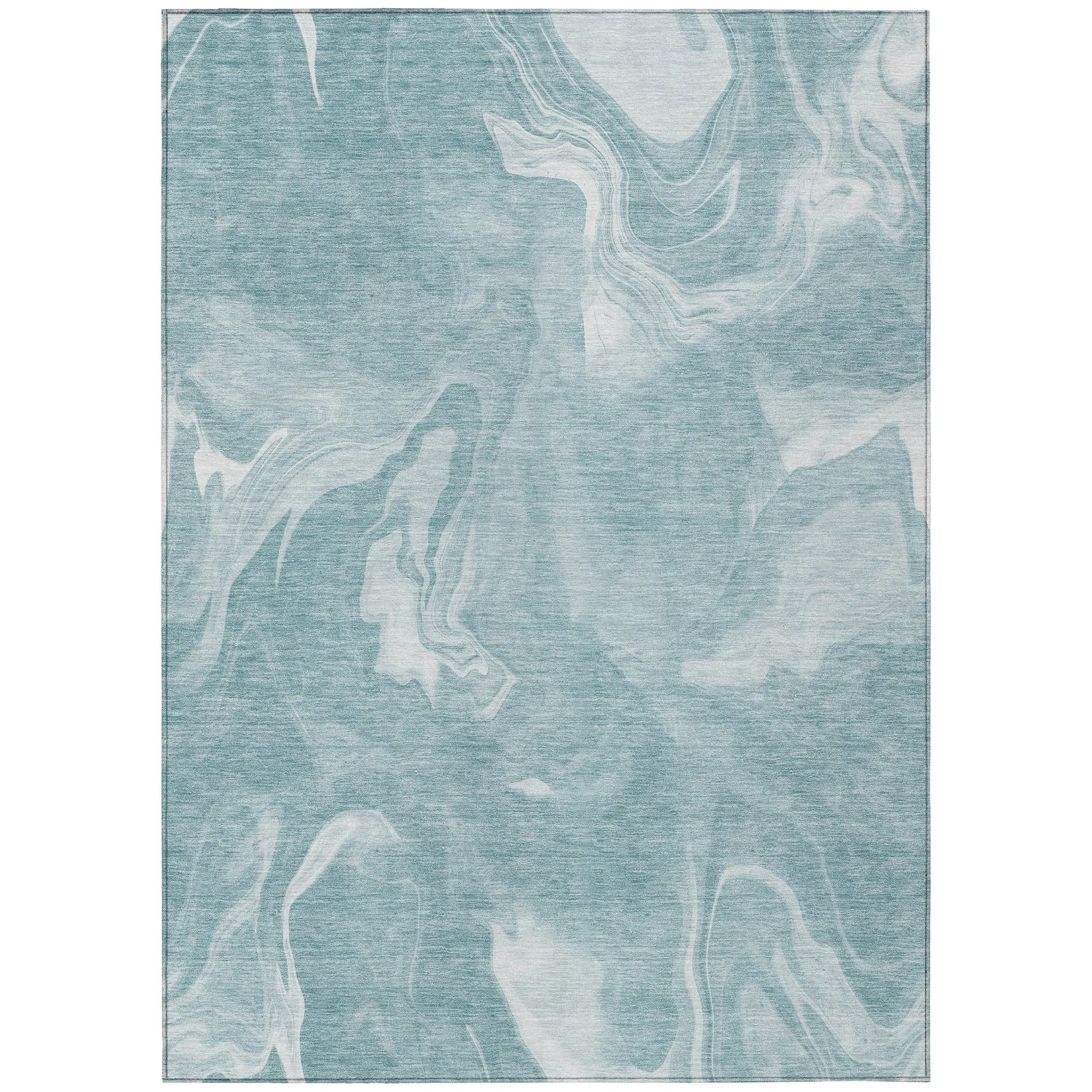 Machine Washable Indoor/ Outdoor Chantille Abstract Motion Rug