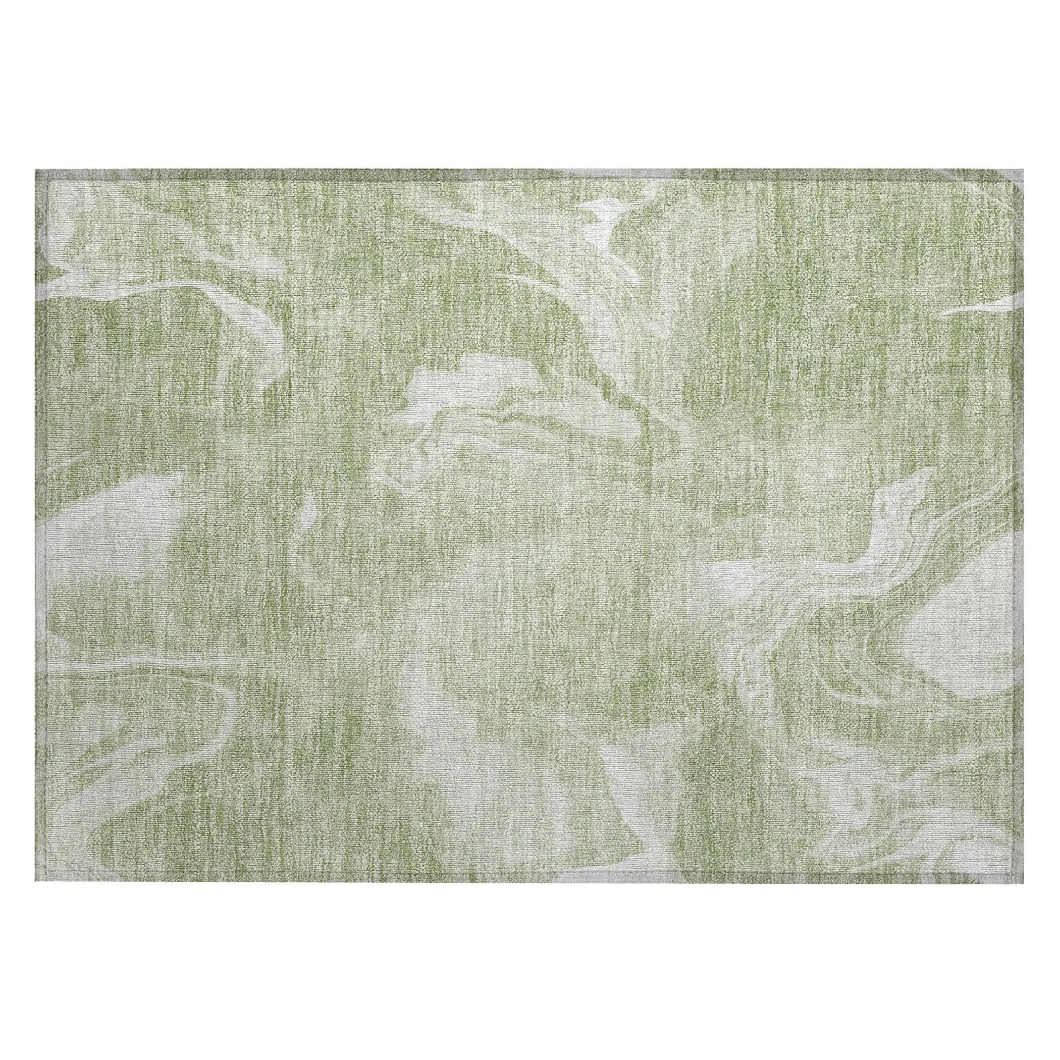 Machine Washable Indoor/ Outdoor Chantille Abstract Motion Rug