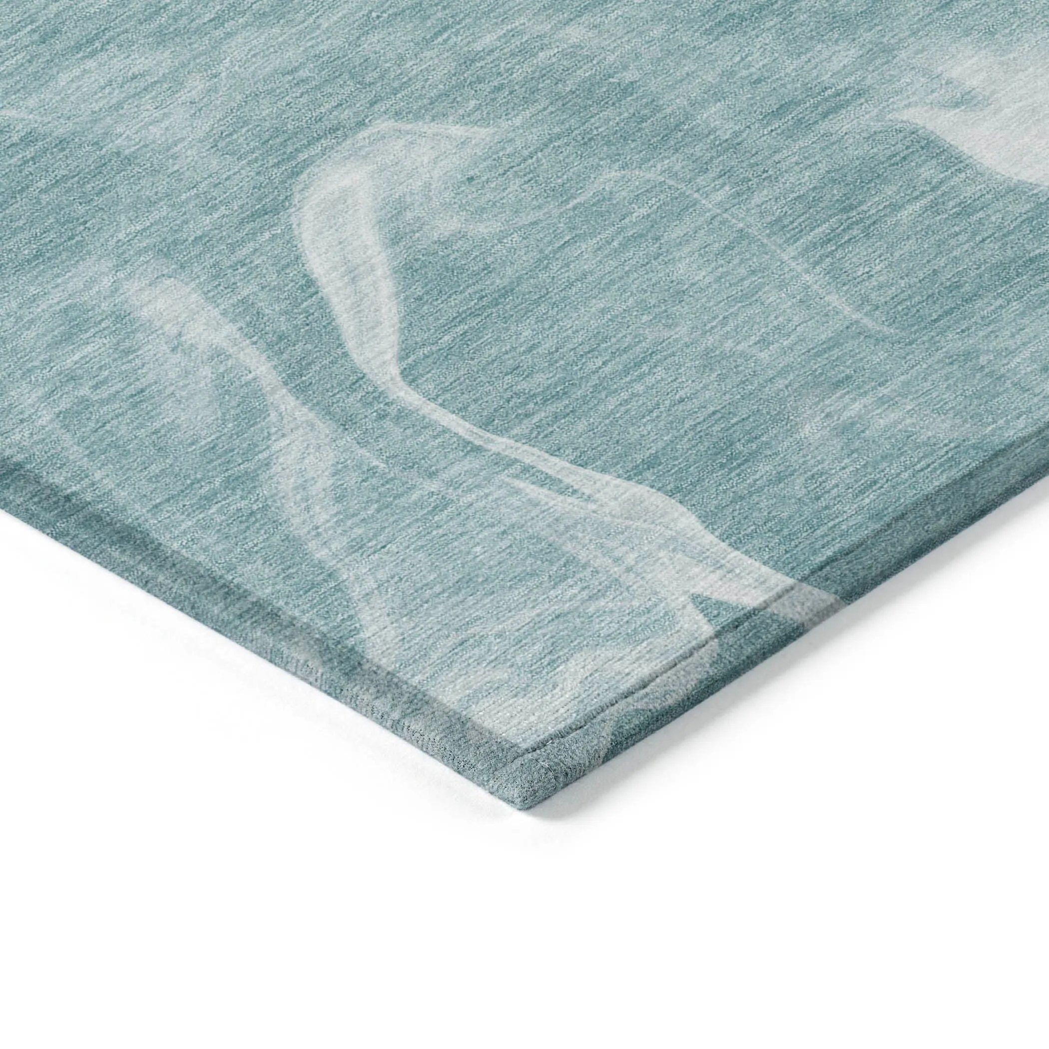 Machine Washable Indoor/ Outdoor Chantille Abstract Motion Rug