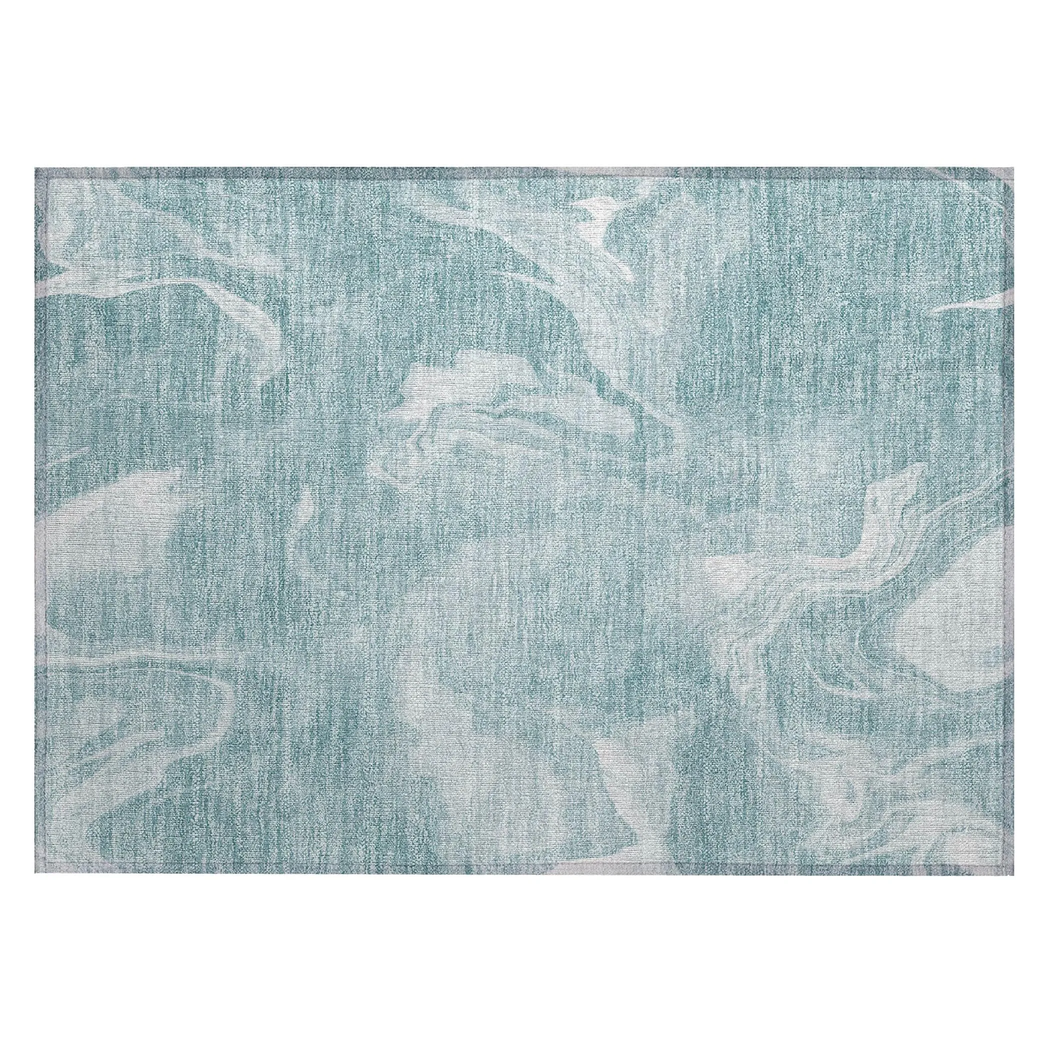 Machine Washable Indoor/ Outdoor Chantille Abstract Motion Rug