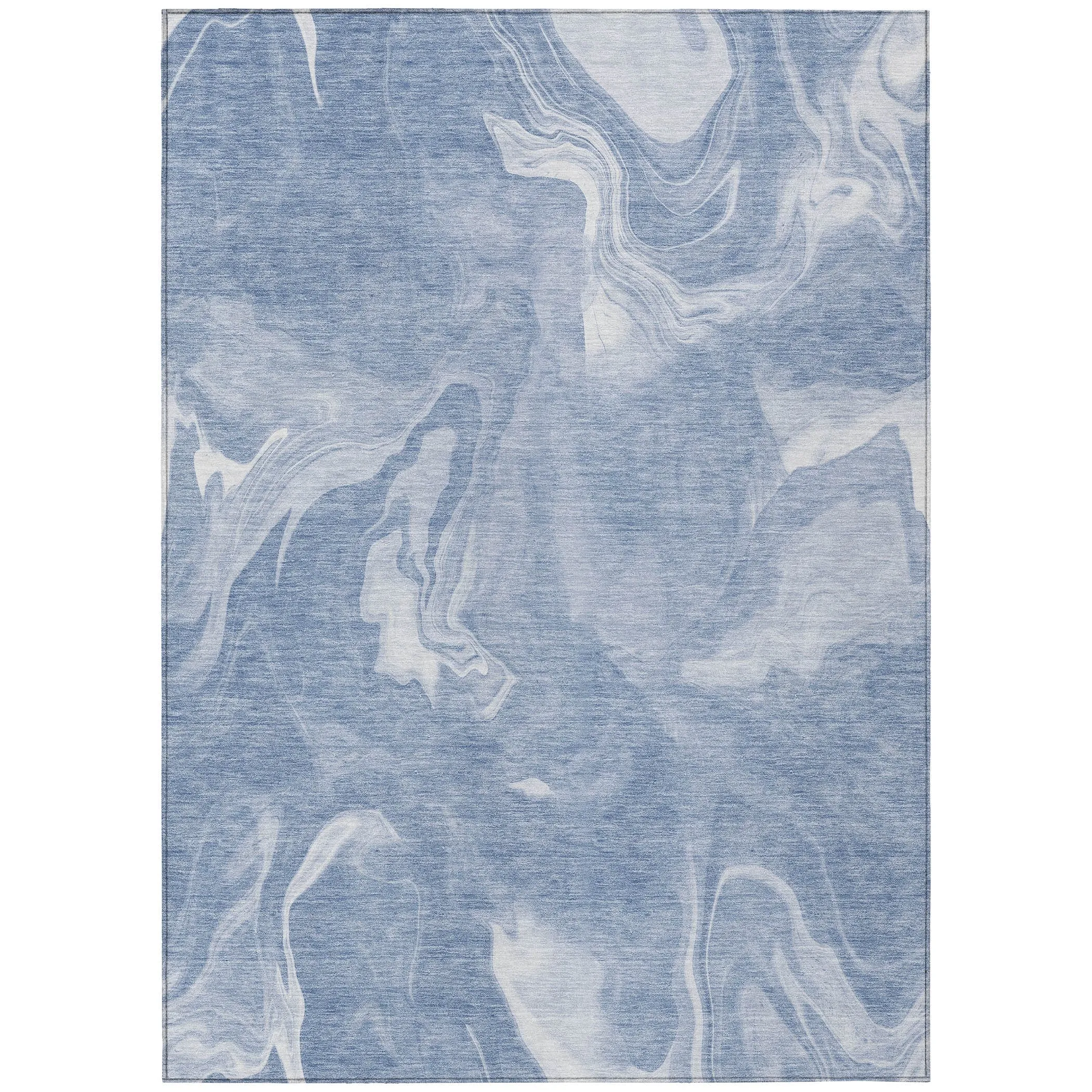 Machine Washable Indoor/ Outdoor Chantille Abstract Motion Rug