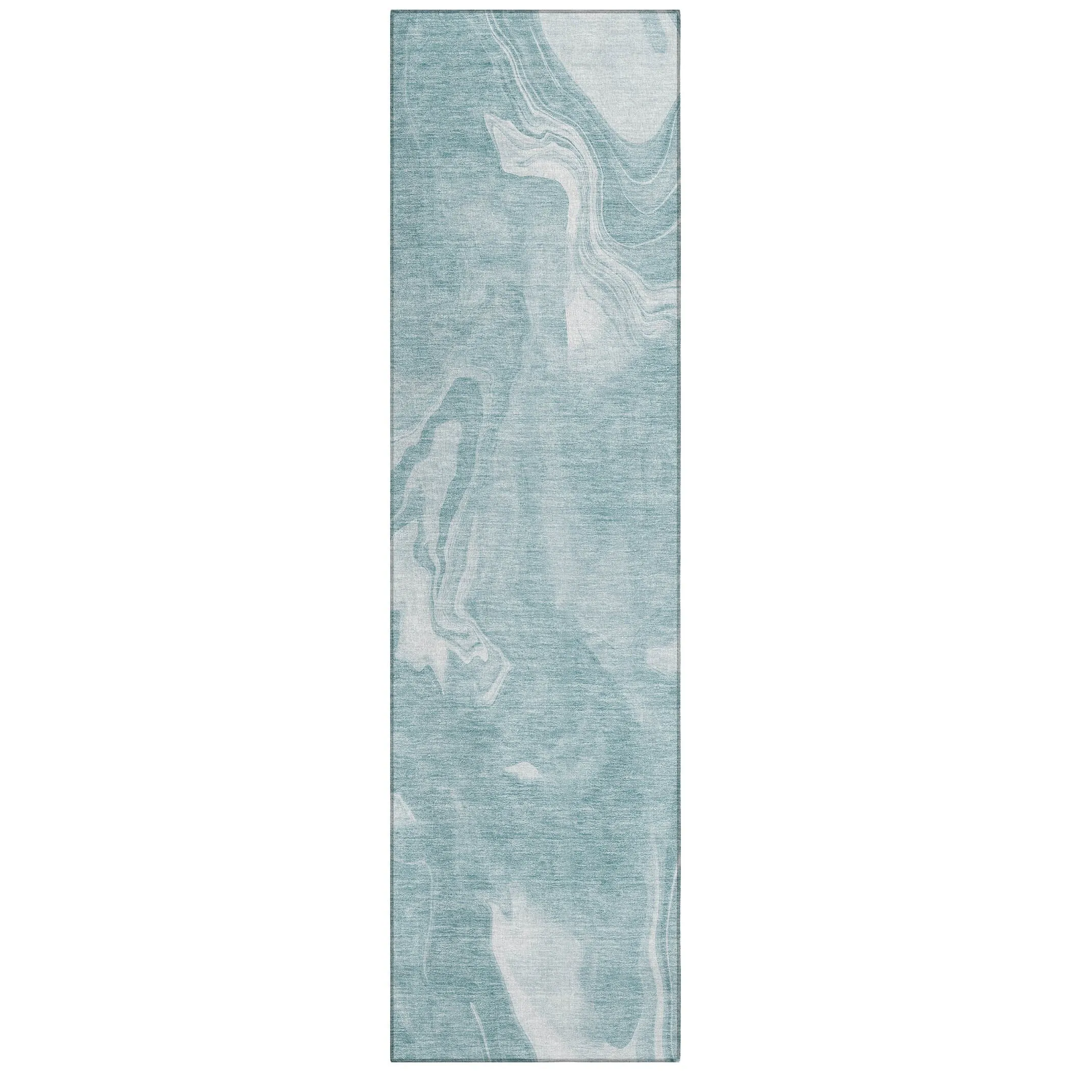 Machine Washable Indoor/ Outdoor Chantille Abstract Motion Rug