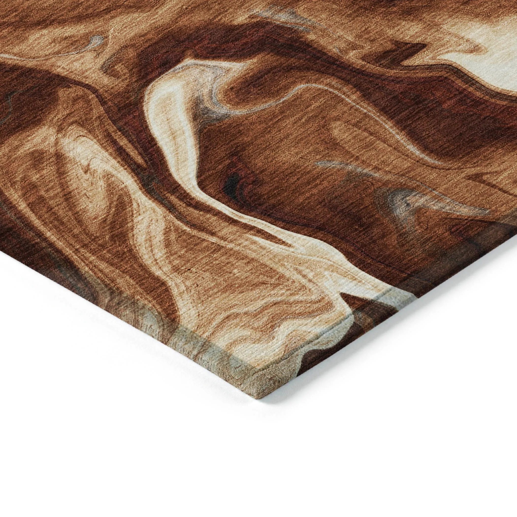 Machine Washable Indoor/ Outdoor Chantille Abstract Motion Rug