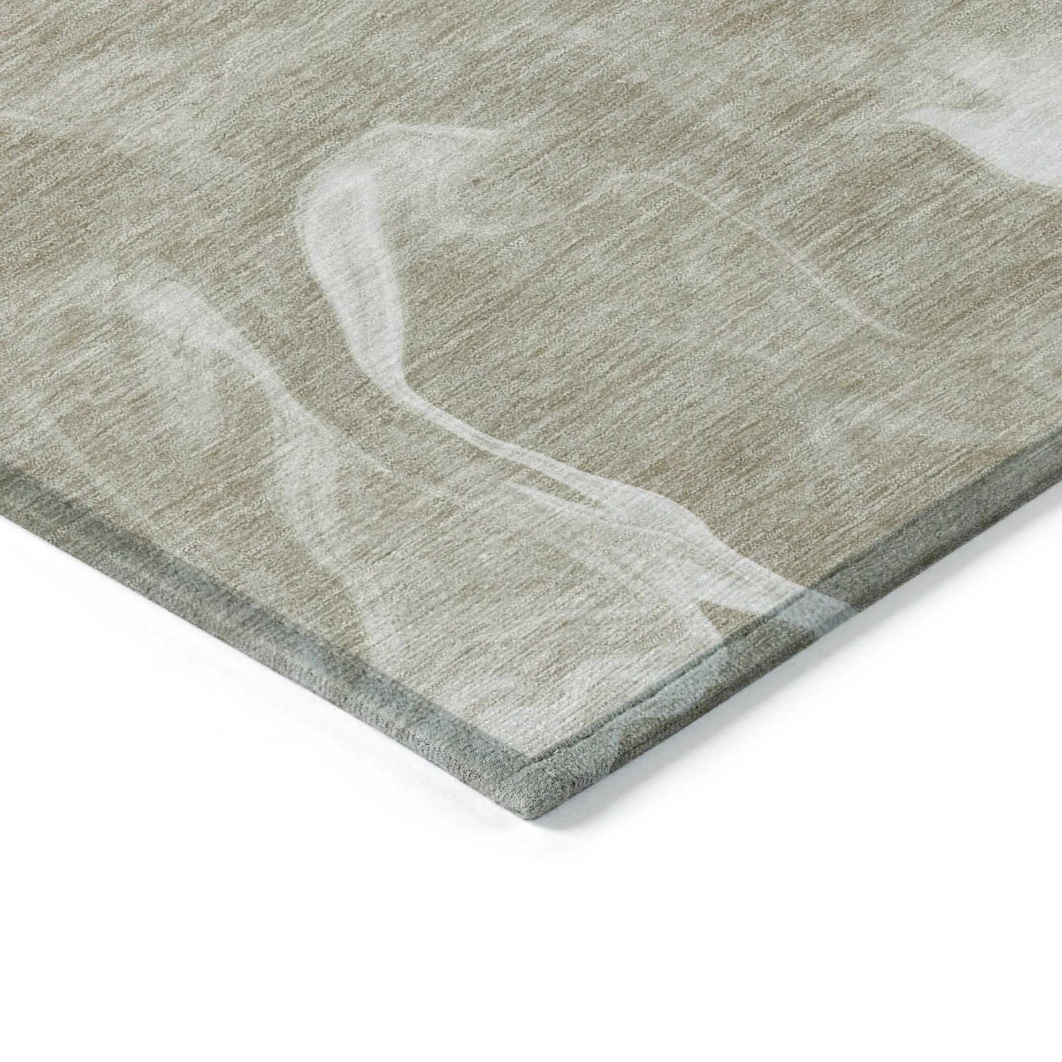 Machine Washable Indoor/ Outdoor Chantille Abstract Motion Rug